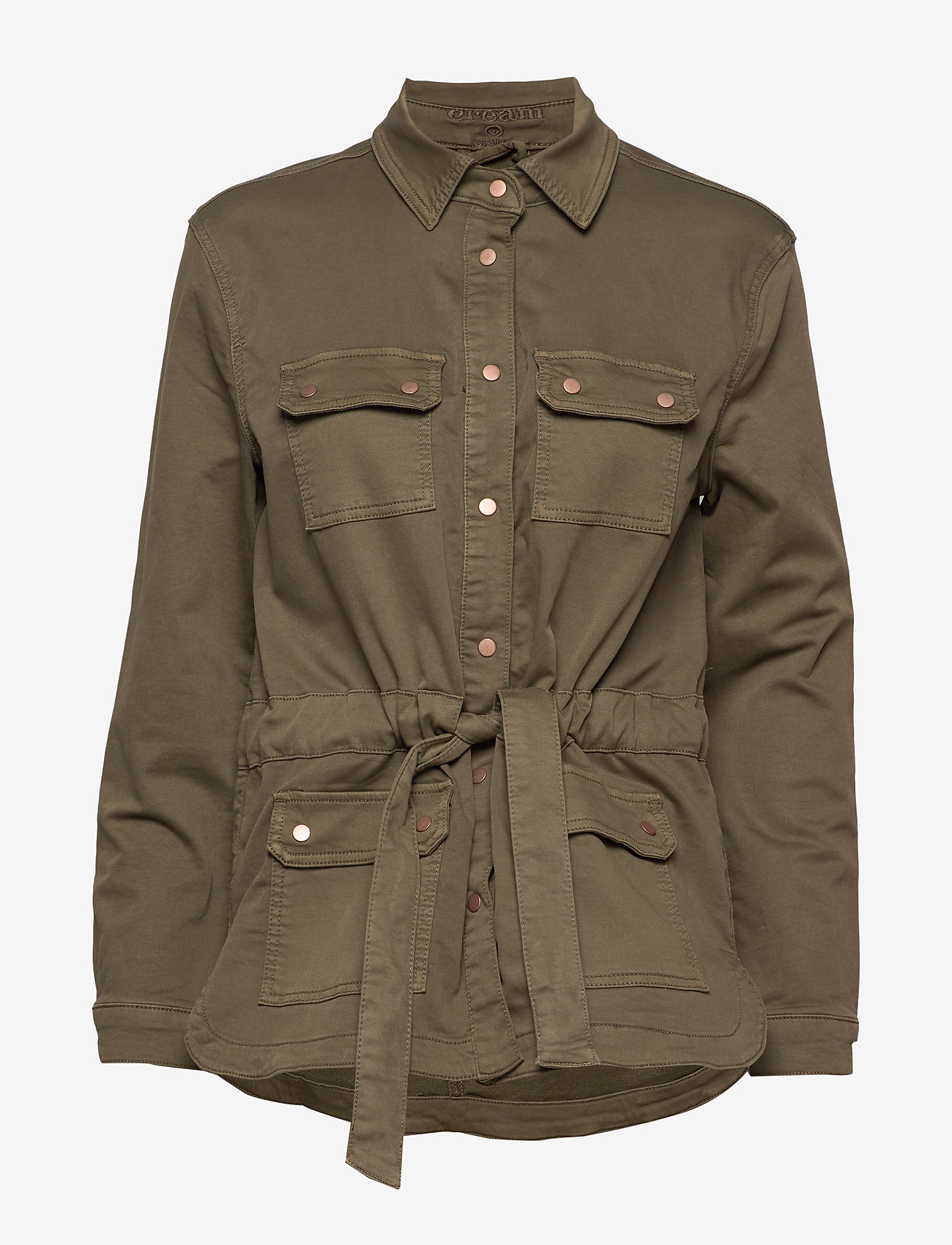 Cream - Cami Jog denim jacket - khaki - 1