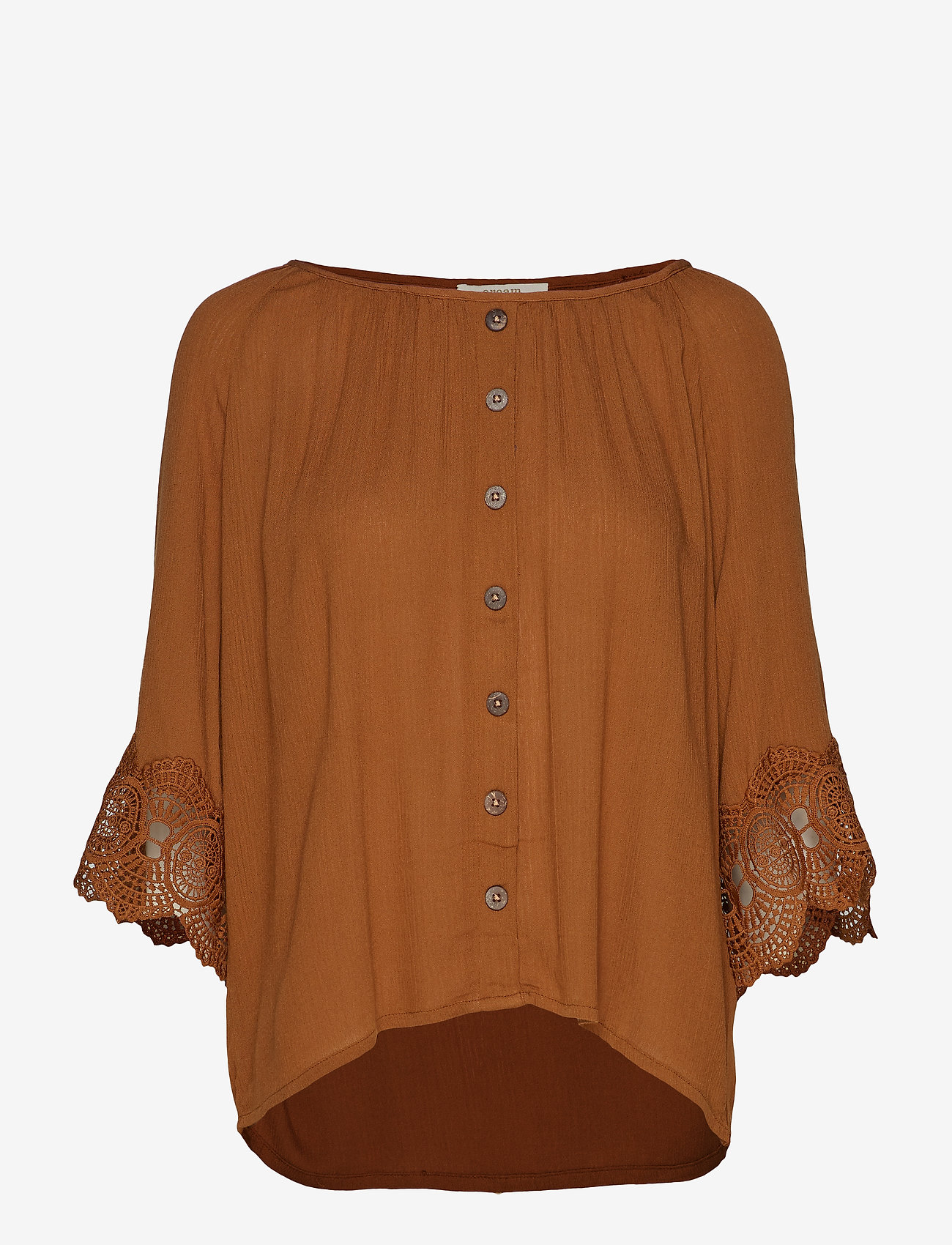 Cream - Bea button blouse - bronzed - 0