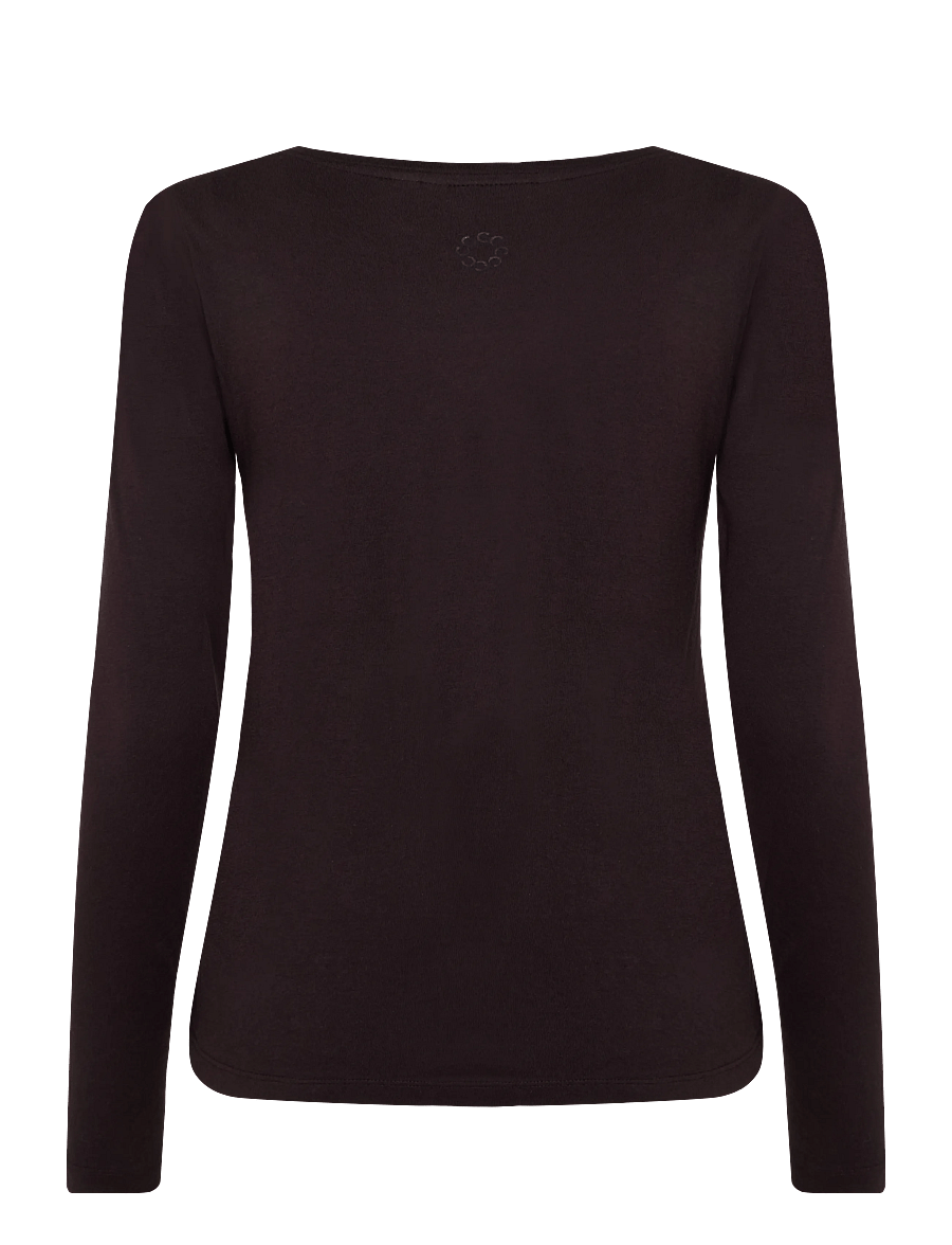 Cream - Naia long sleeve T-shirt - langärmlige tops - chocolate plum - 1