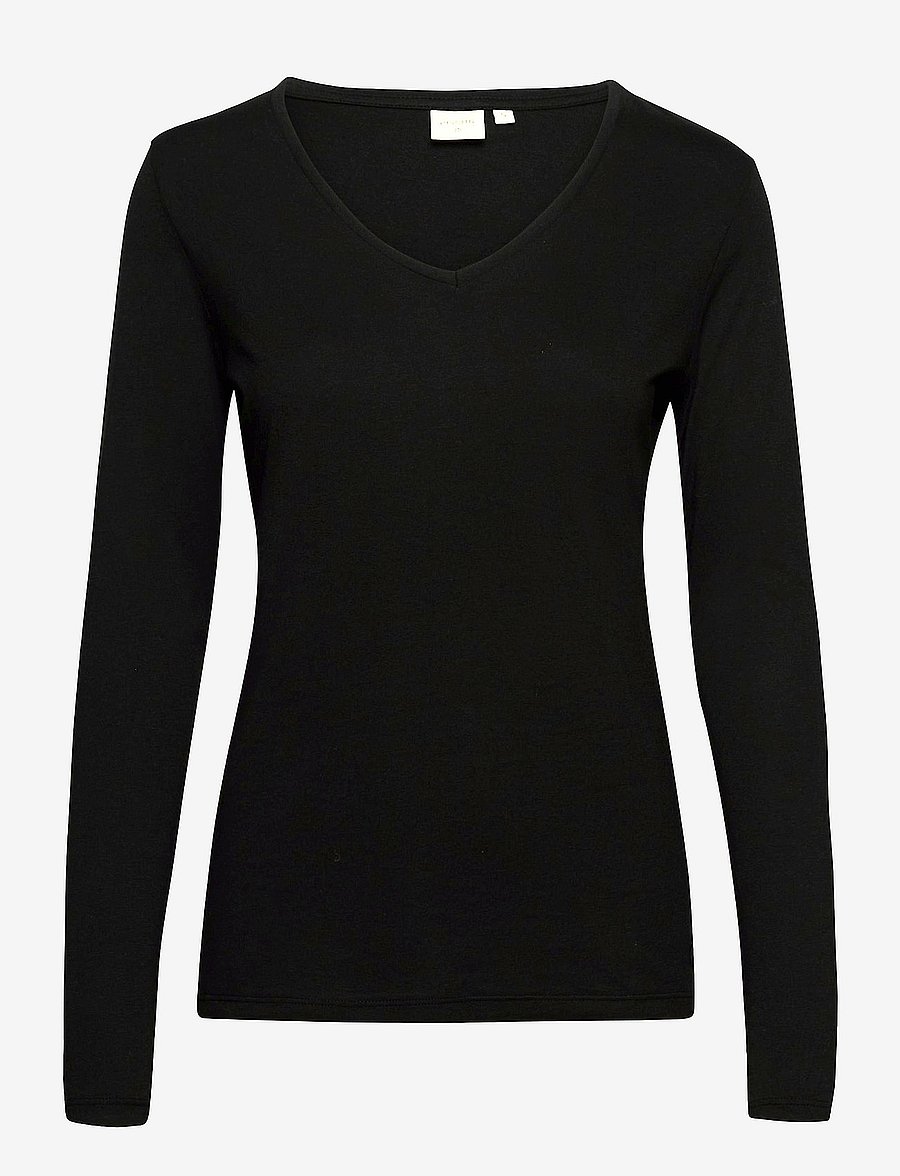 Cream - Naia long sleeve T-shirt - pitch black - 0