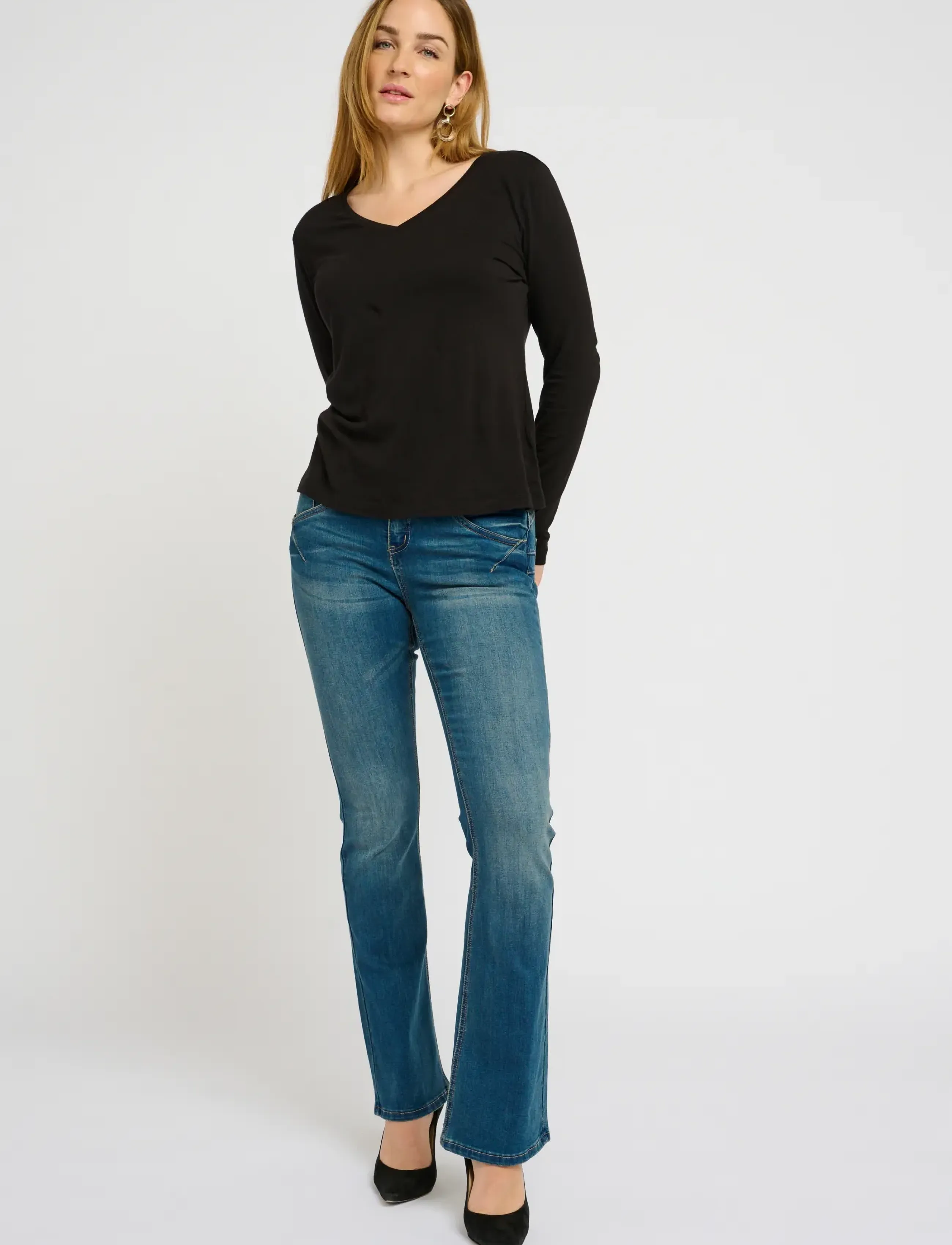 Cream - Naia long sleeve T-shirt - langærmede toppe - pitch black - 3