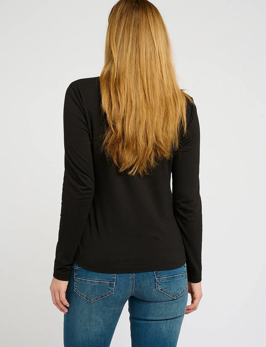Cream - Naia long sleeve T-shirt - langærmede toppe - pitch black - 4