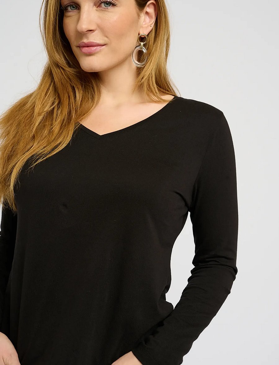 Cream - Naia long sleeve T-shirt - langærmede toppe - pitch black - 5