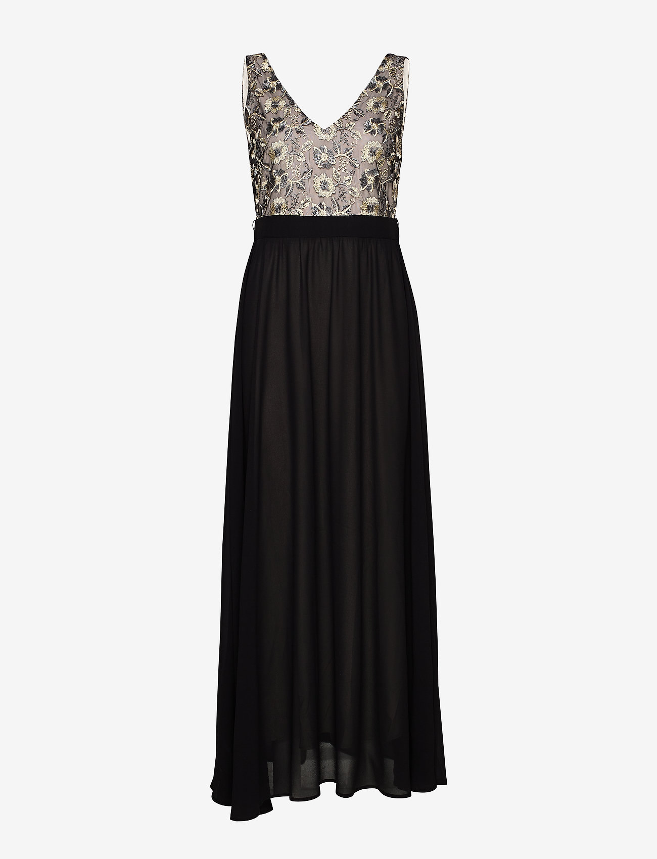 Cream - FieCr Long Dress - pitch black - 0