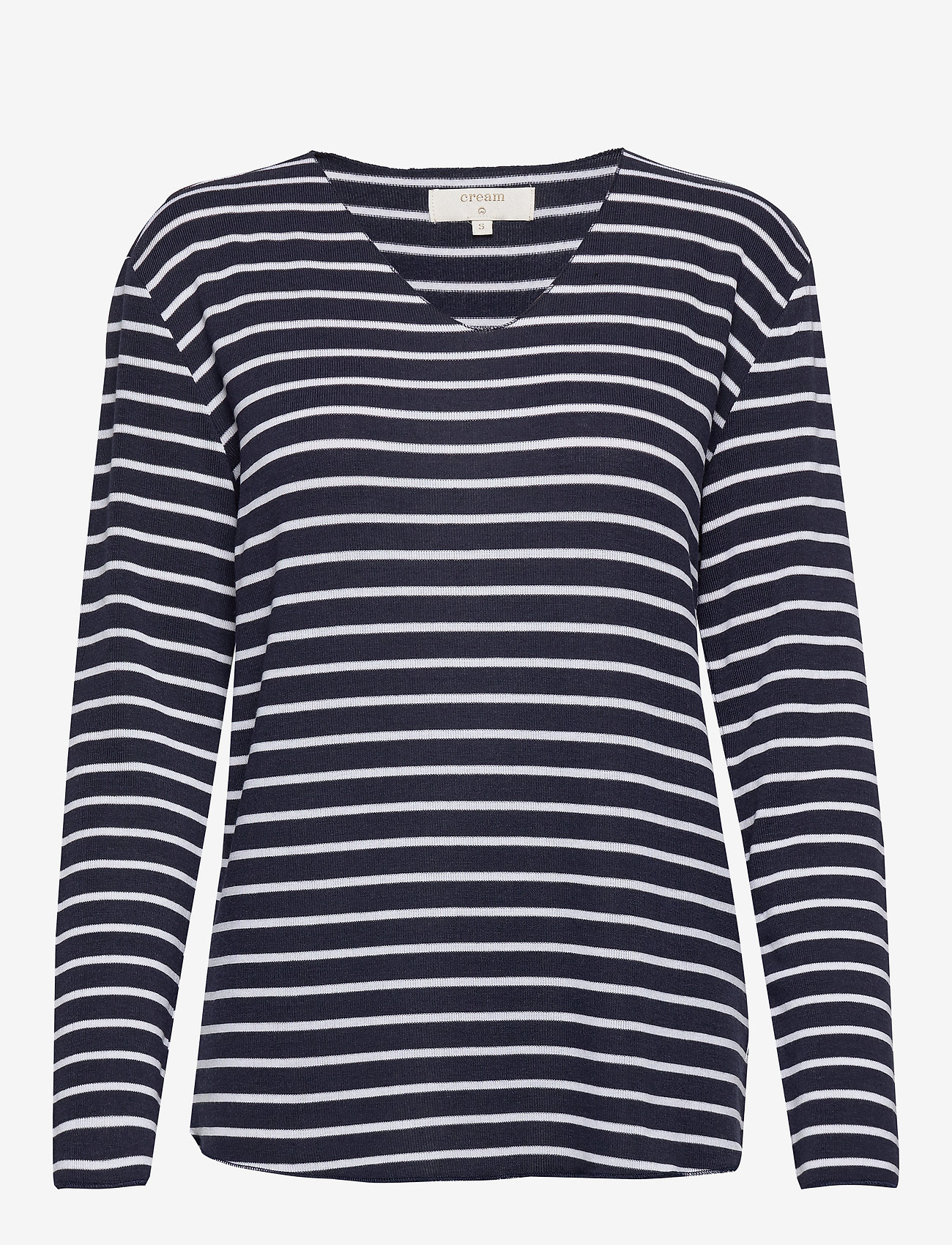 JonnaCR V-neck - ROYAL NAVY BLUE/CHALK STRIPE