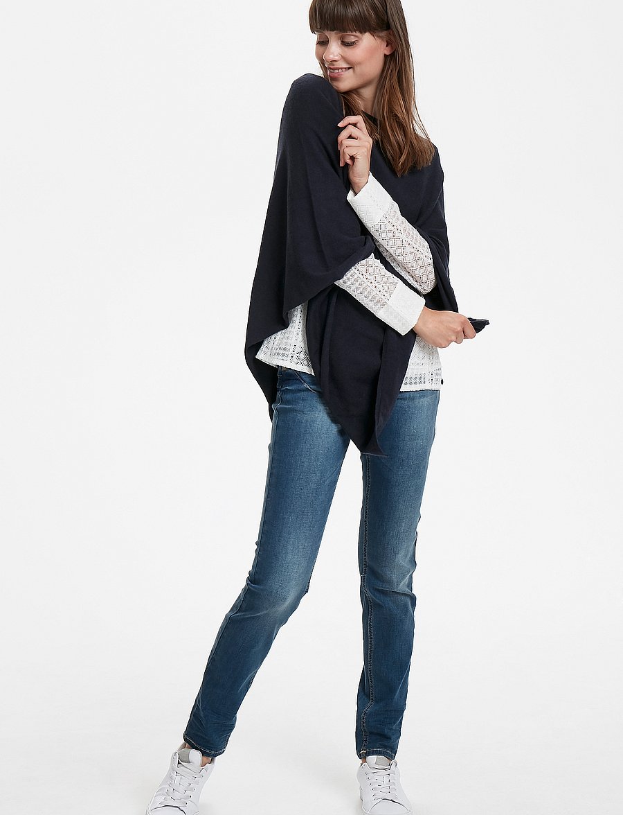 Cream - OdetteCR Poncho - pontšod ja keebid - royal navy blue - 4