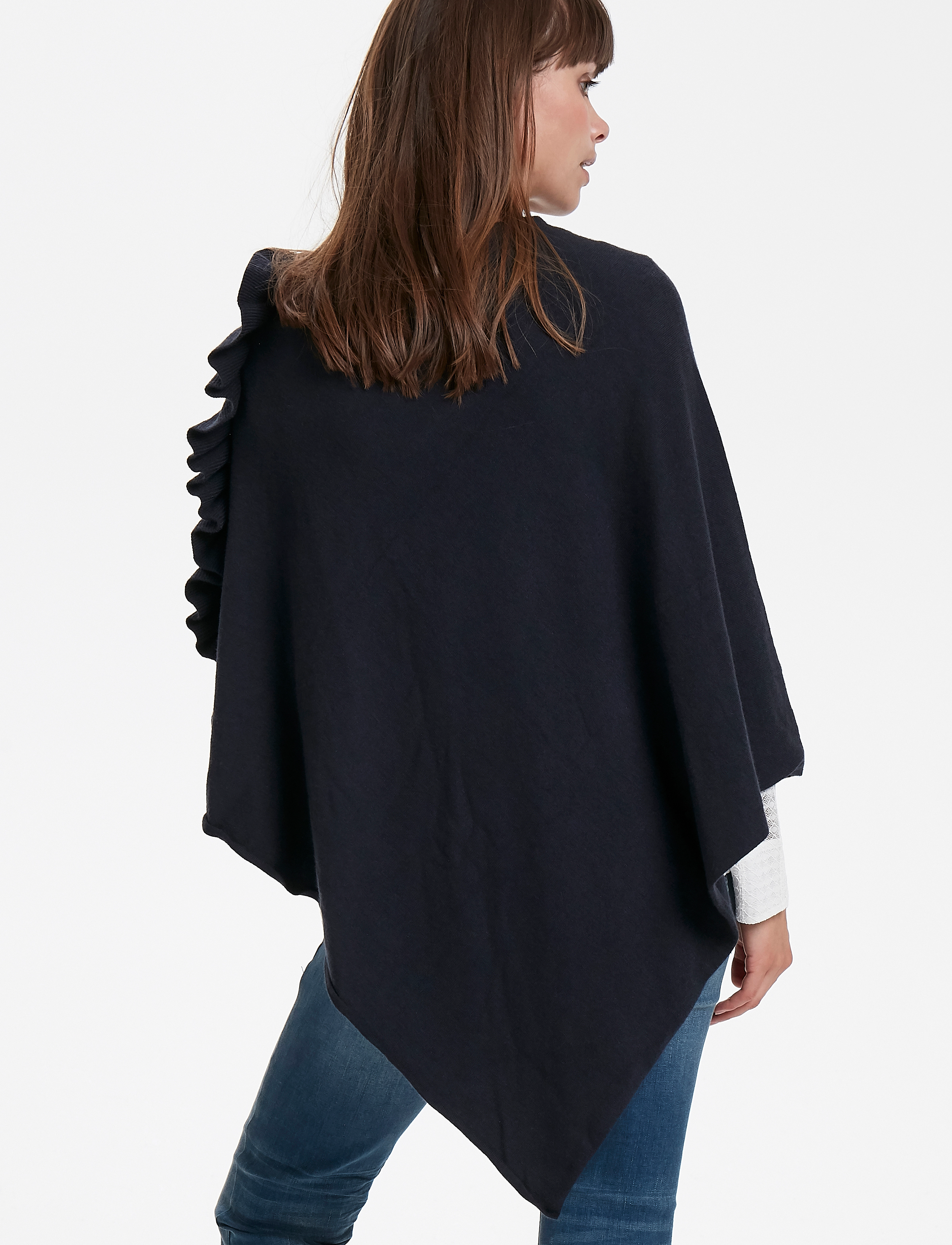 Cream - OdetteCR Poncho - ponchos & capes - royal navy blue - 5