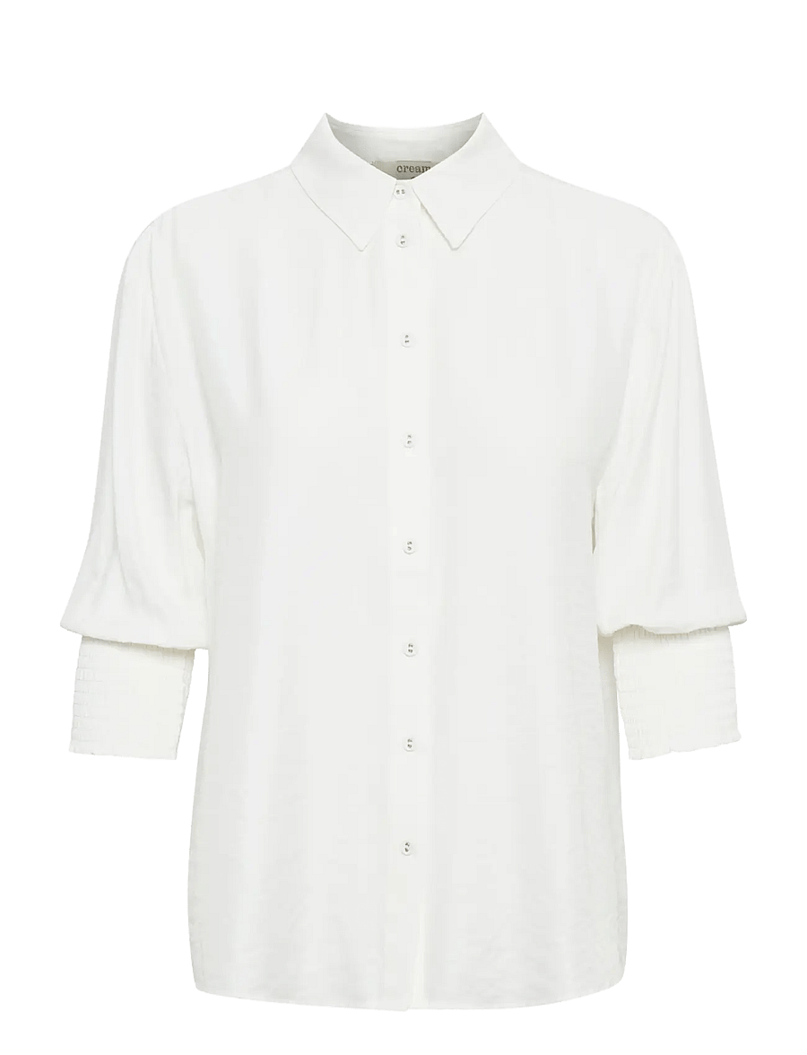 Cream - NolaCR Shirt - long sleeved blouses - chalk - 1