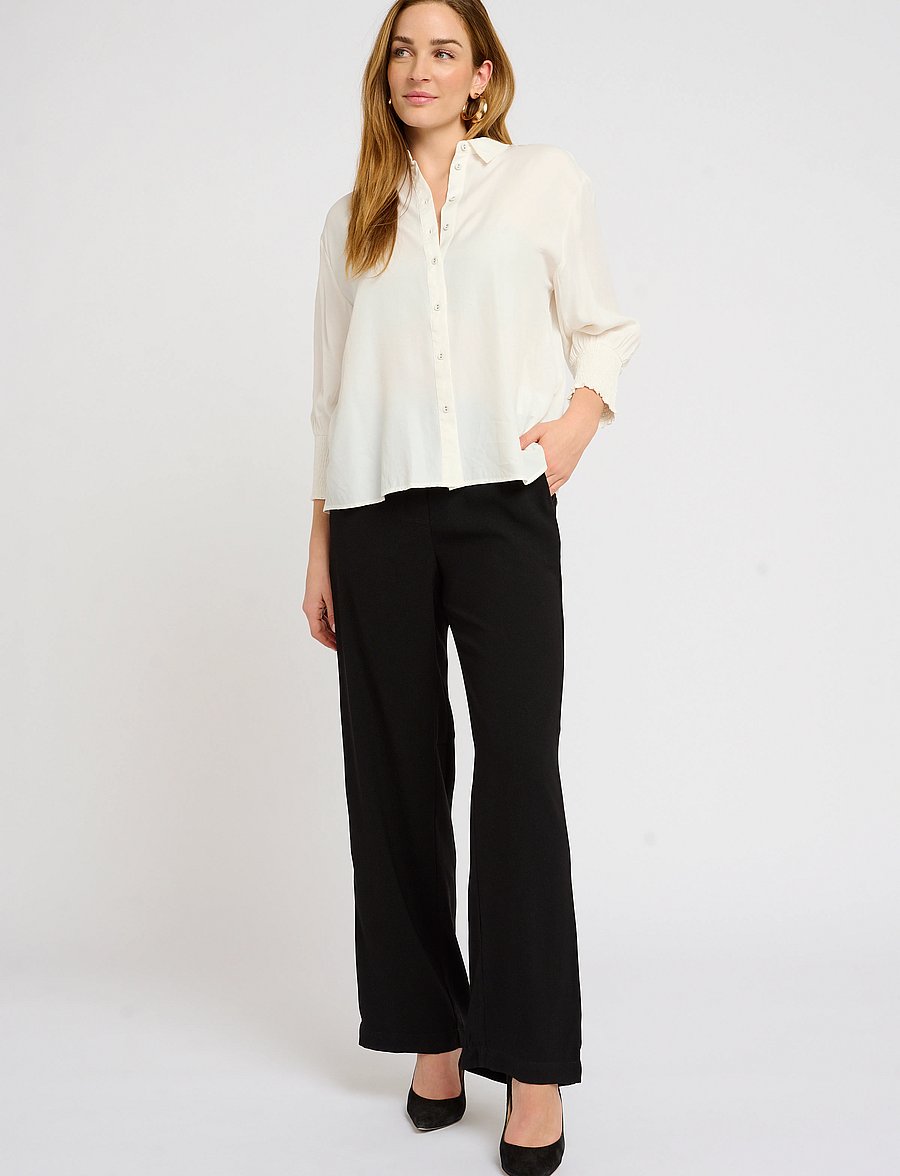 Cream - NolaCR Shirt - long sleeved blouses - chalk - 3