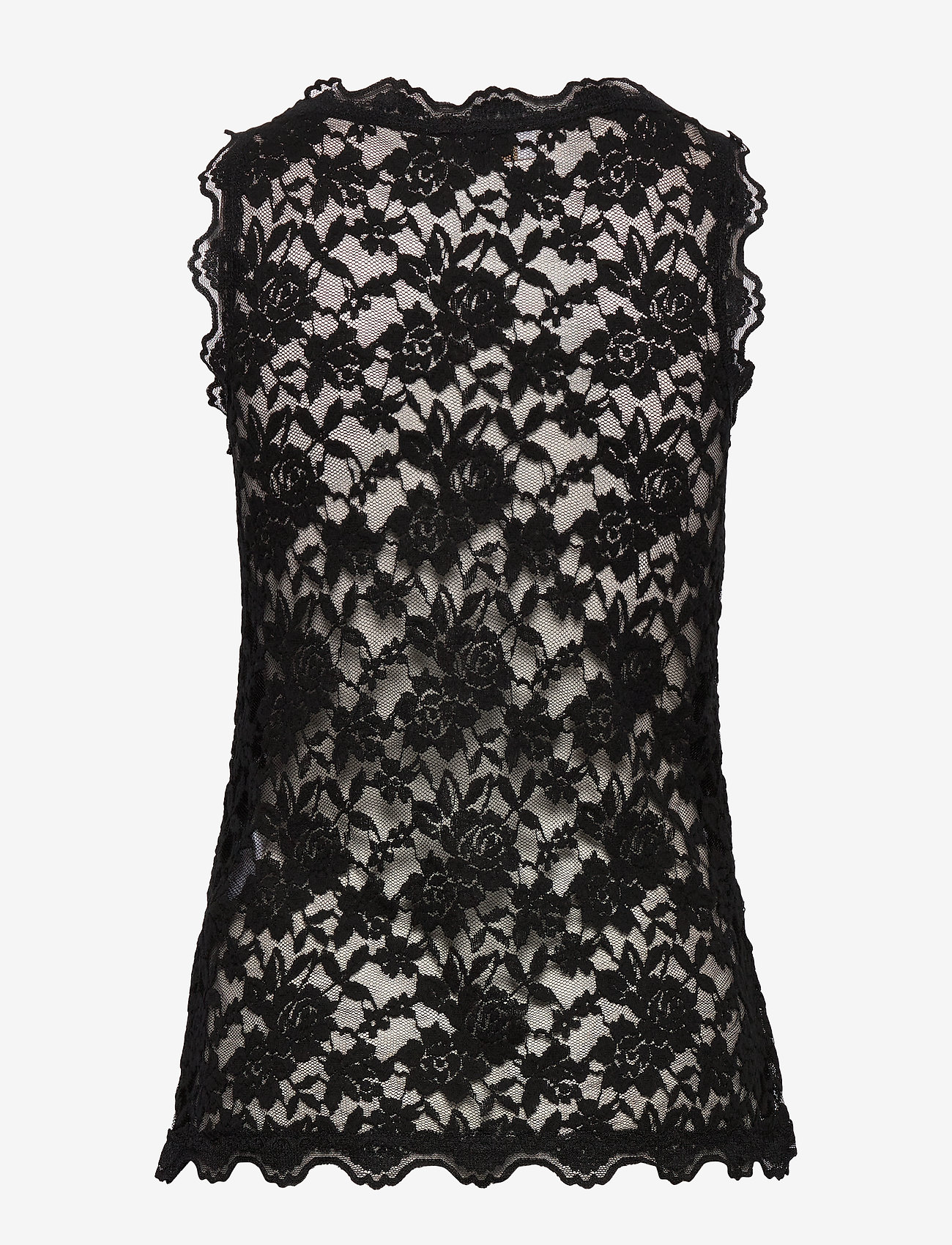 Cream - BrendaCR Lace Top - pitch black - 1