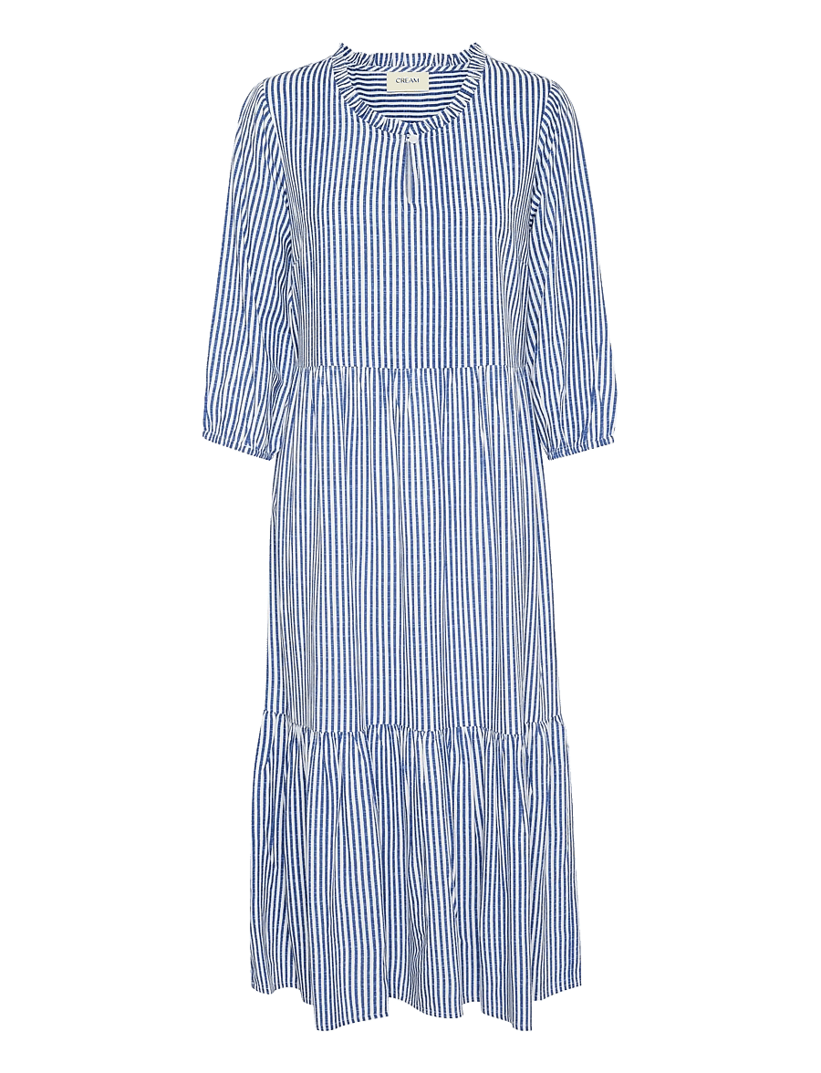 Cream - CRTiah Flounce Dress - suvekleidid - blue milkboy - 1