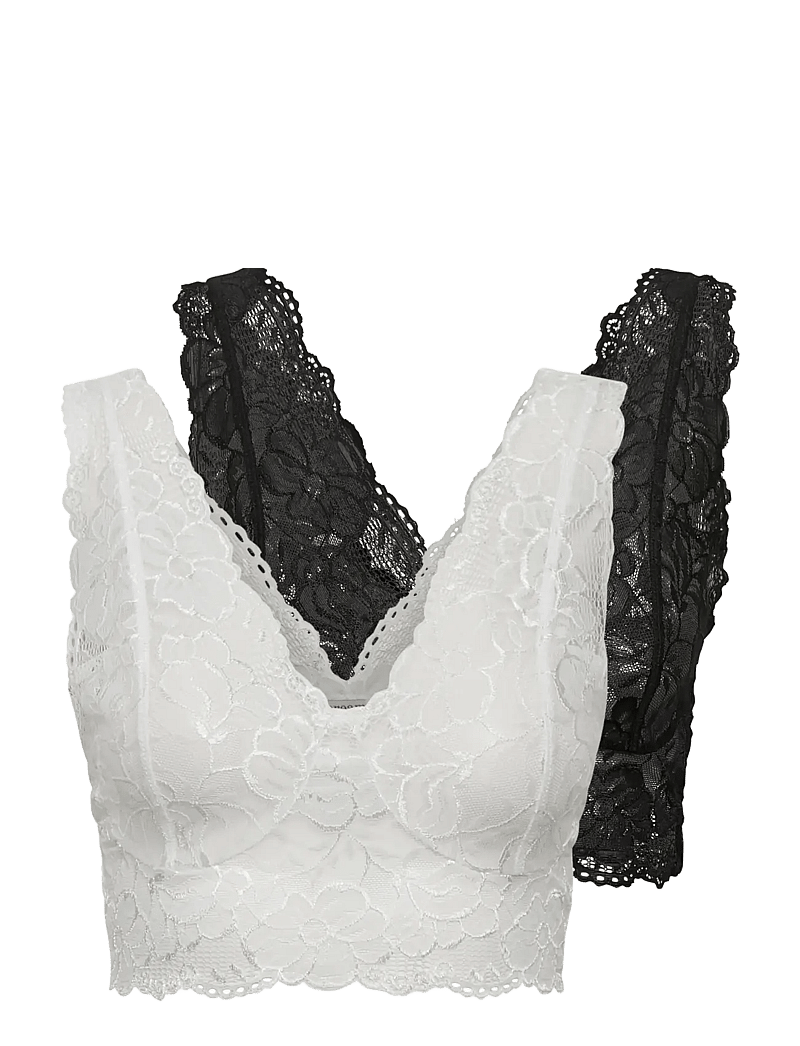 Cream - GlazeCR Top 2 Pack - bralette - black-white - 1