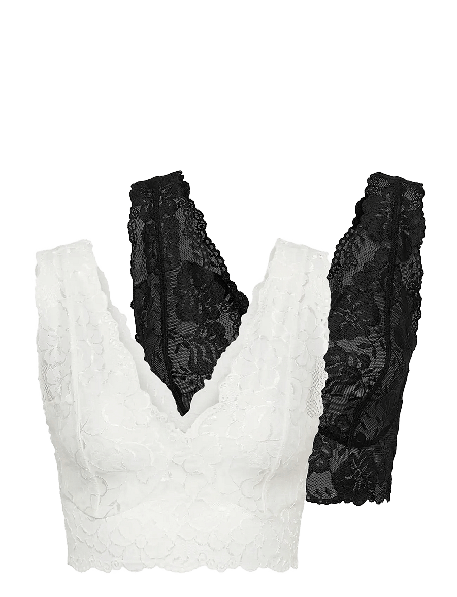 Cream - GlazeCR Top 2 Pack - bralette - black-white - 1