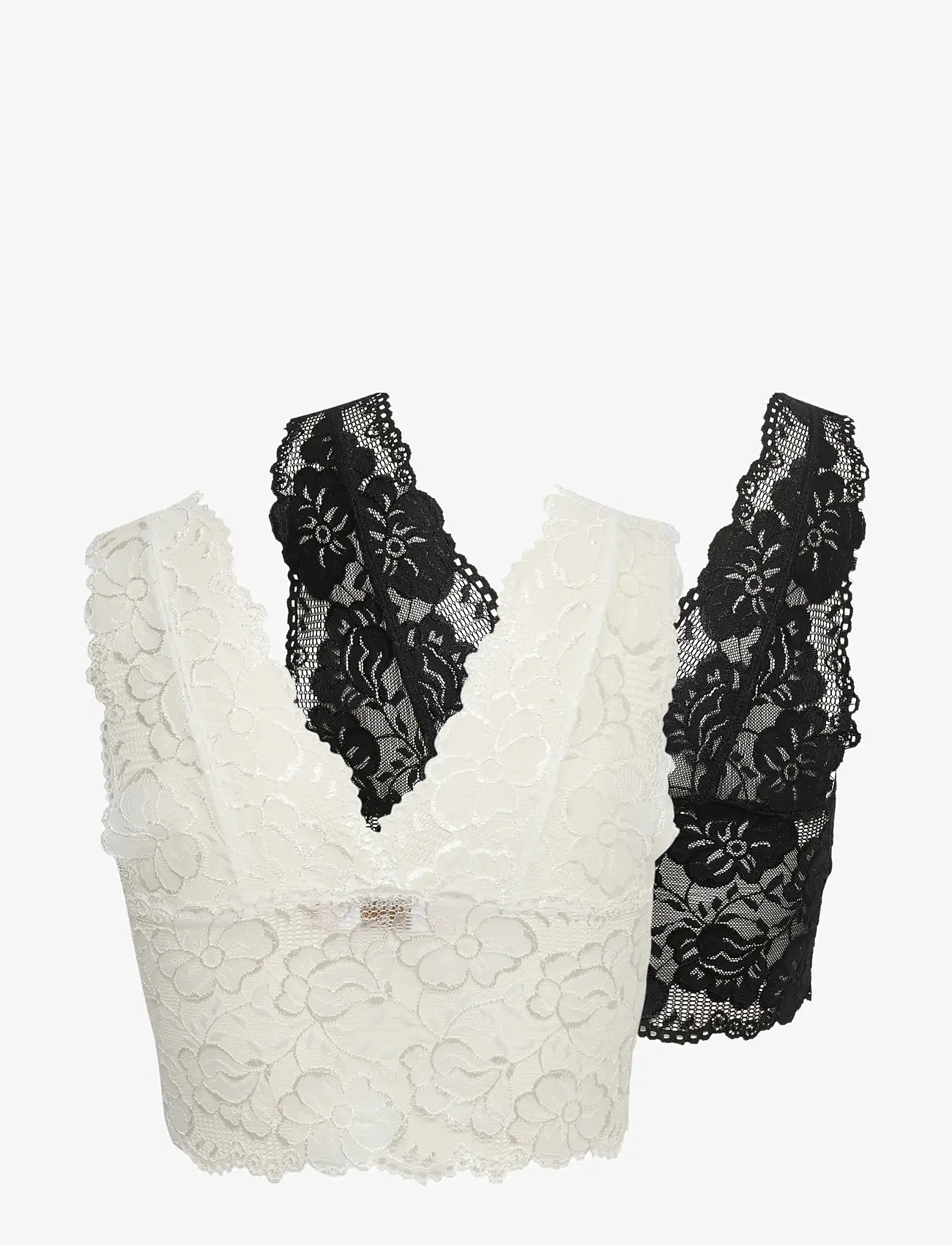 Cream - GlazeCR Top 2 Pack - bralette - black-white - 2