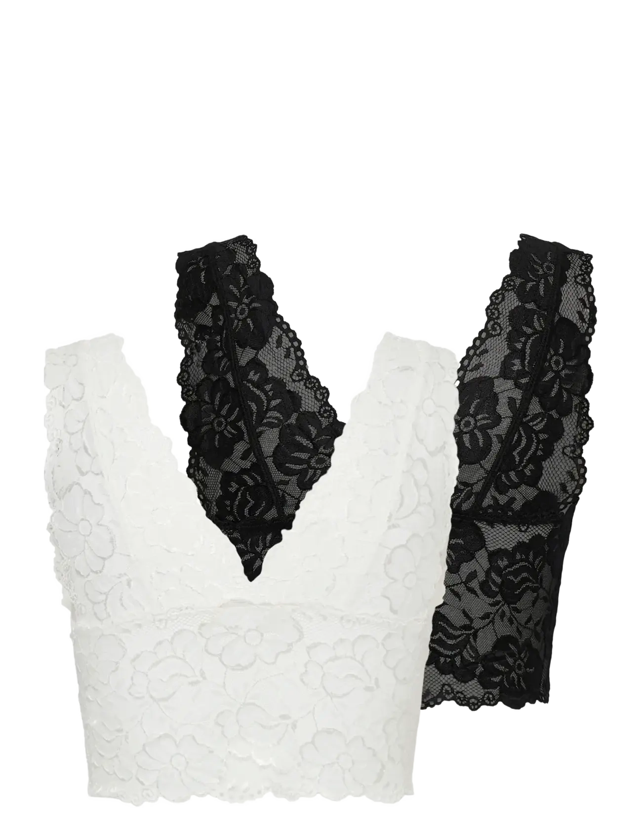 Cream - GlazeCR Top 2 Pack - bralette - black-white - 2