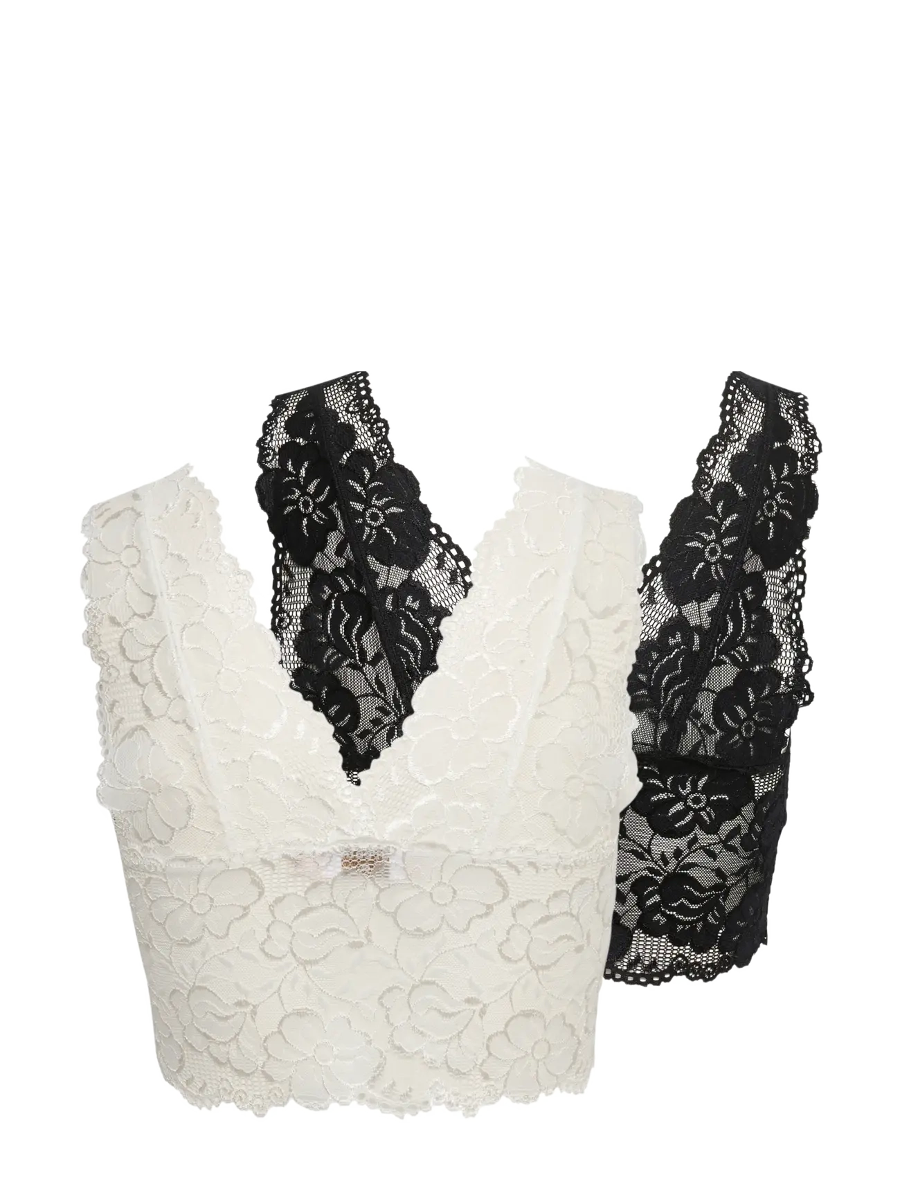 Cream - GlazeCR Top 2 Pack - bralette - black-white - 2