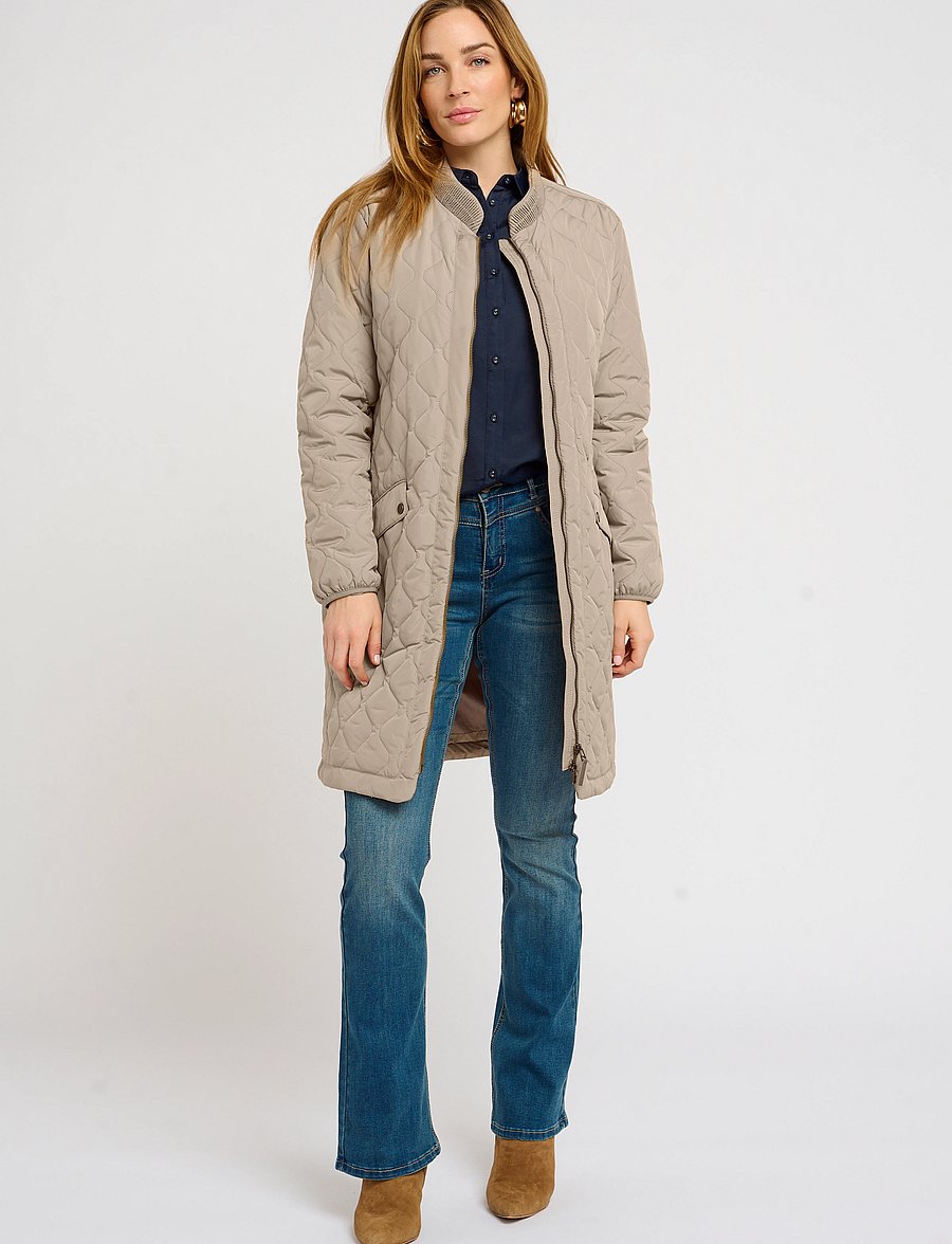 Cream - ArwenCR Jacket - quiltede jakker - silver mink - 3
