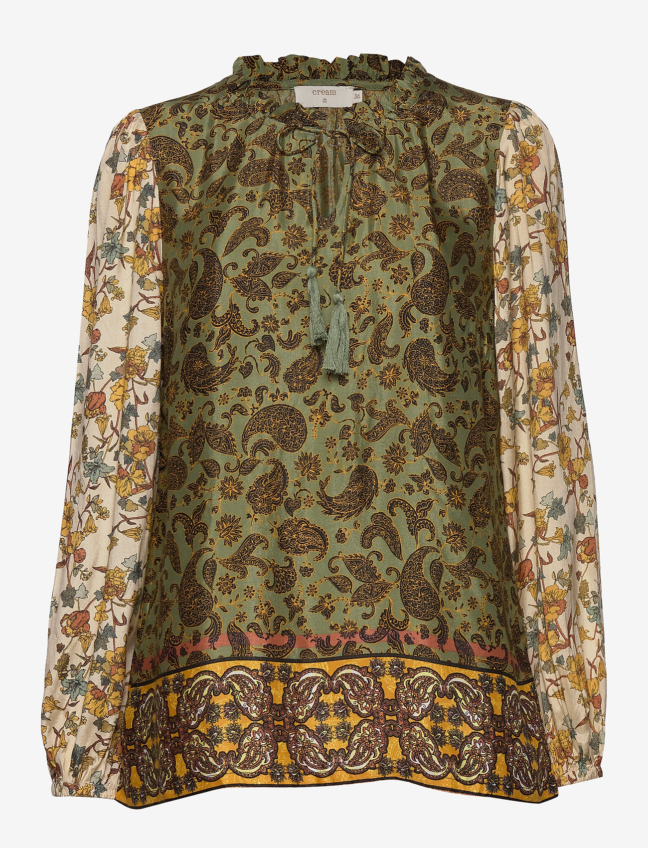 Cream - EmmelieCR Blouse - langärmlige blusen - paisley flower mix - 1