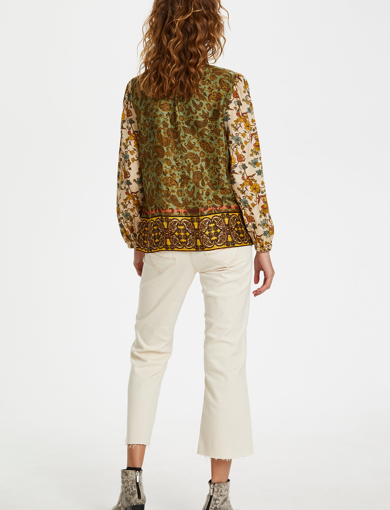 Cream - EmmelieCR Blouse - pikkade varrukatega pluusid - paisley flower mix - 4