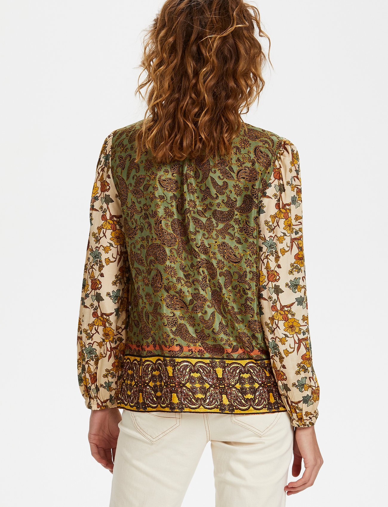 Cream - EmmelieCR Blouse - pikkade varrukatega pluusid - paisley flower mix - 5