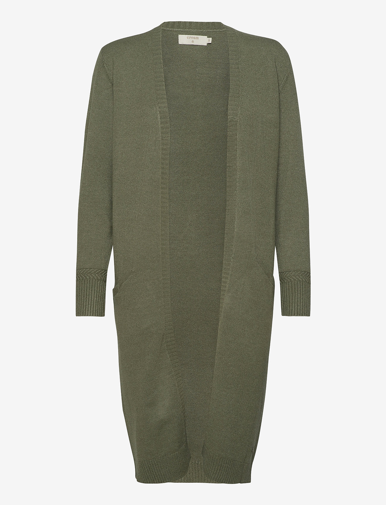 Cream - DelaCR Cardigan - oil green melange - 0