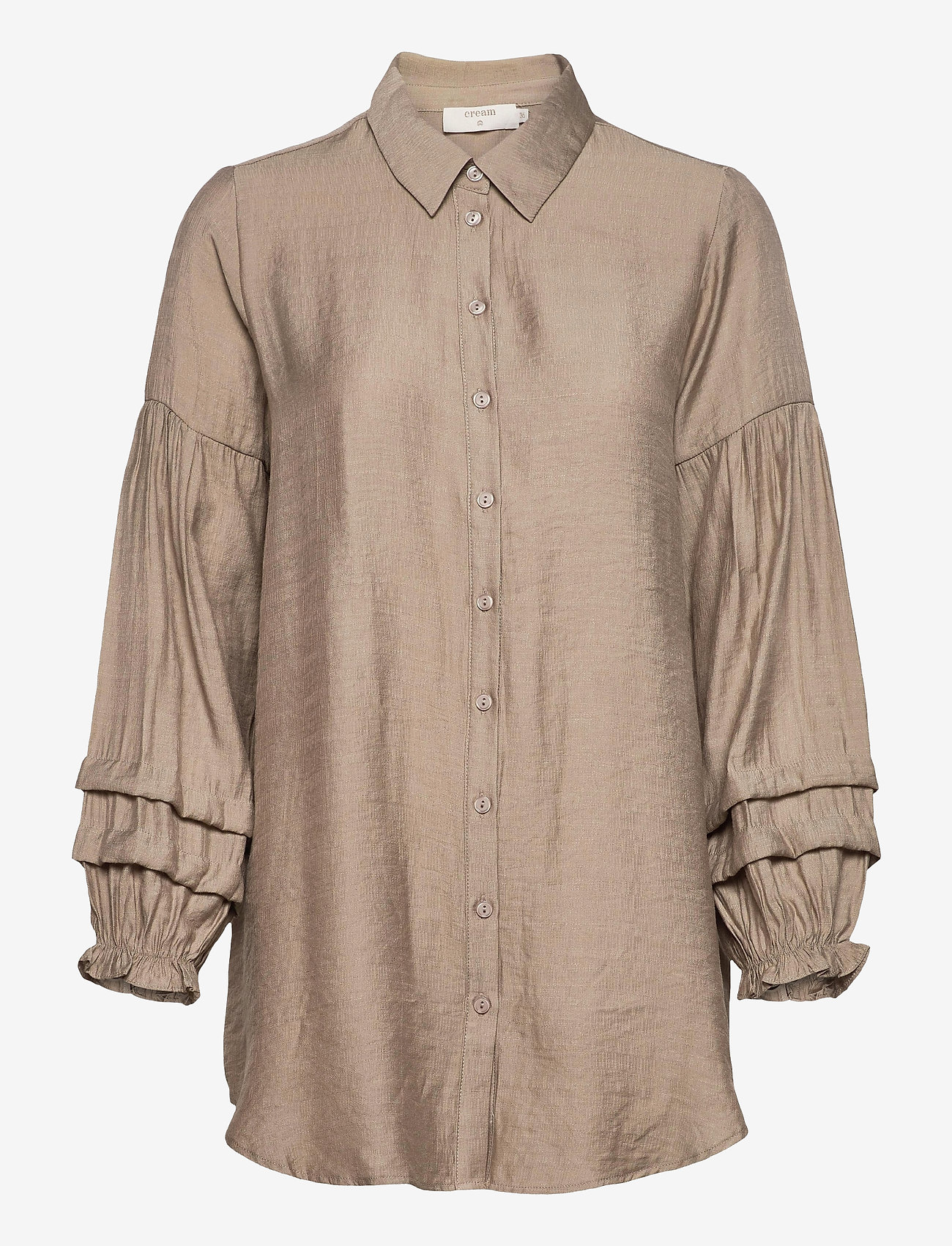 Cream - AvieCR Shirt - långärmade skjortor - timber wolf - 0