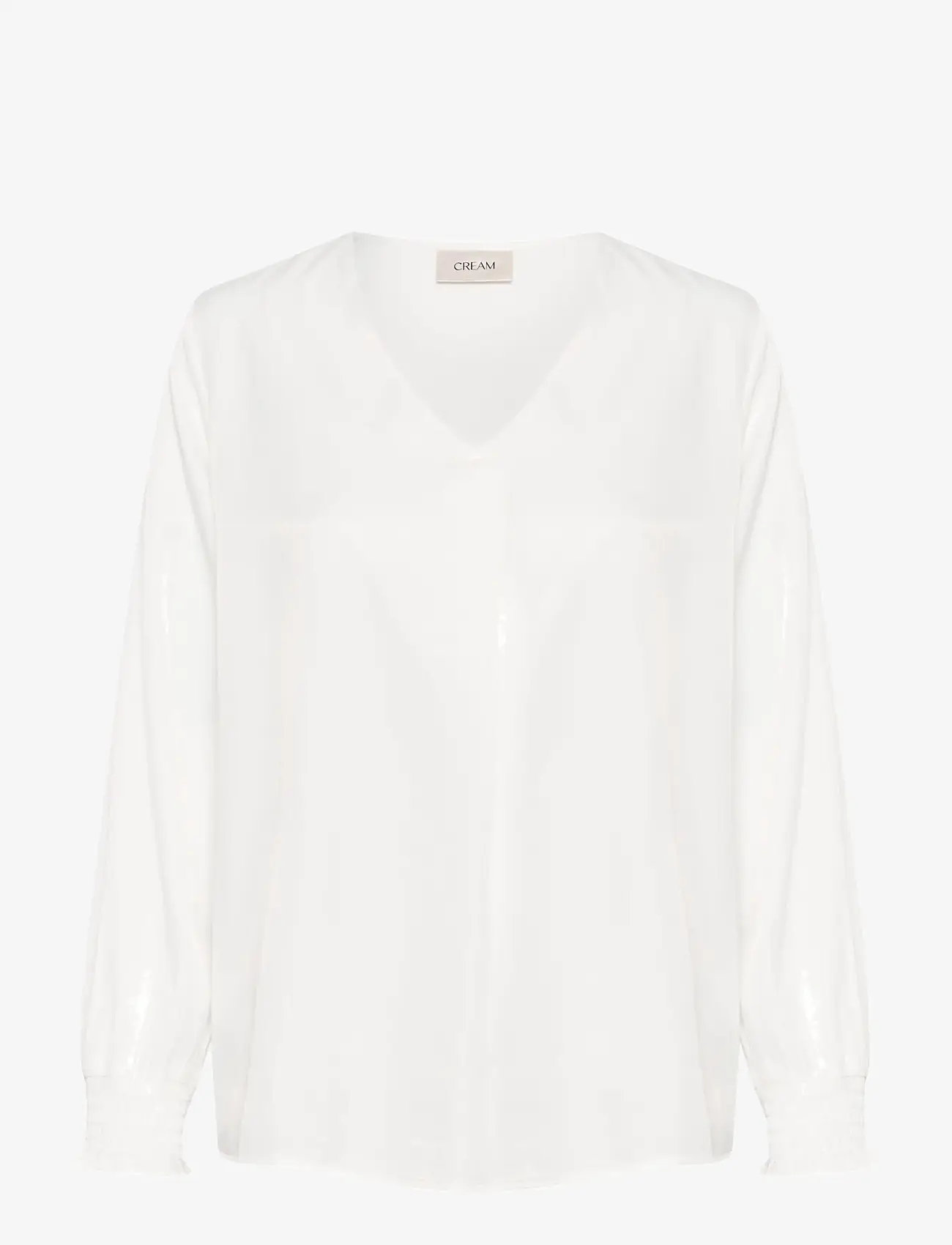 Cream - FengCR Blouse - langärmlige blusen - snow white - 1