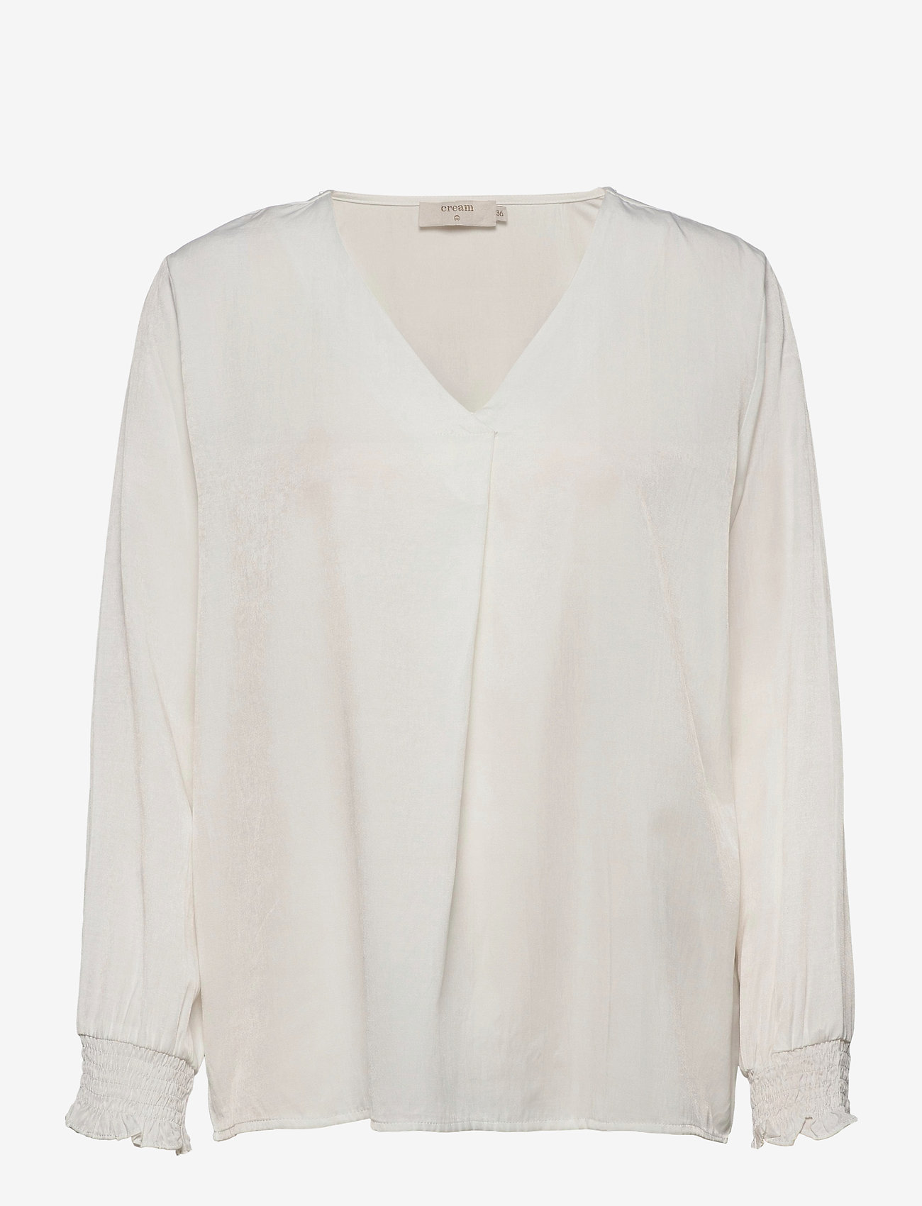 Cream - FengCR Blouse - long-sleeved blouses - snow white - 0