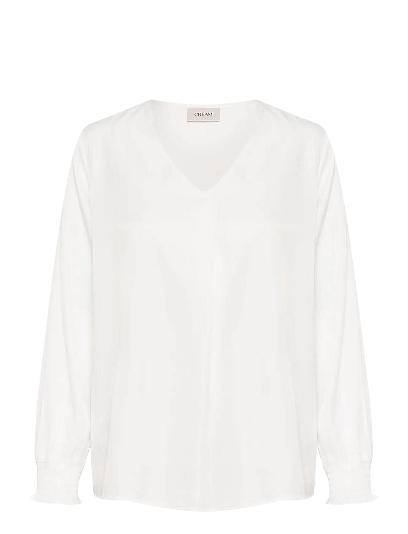 Cream - FengCR Blouse - langärmlige blusen - snow white - 1
