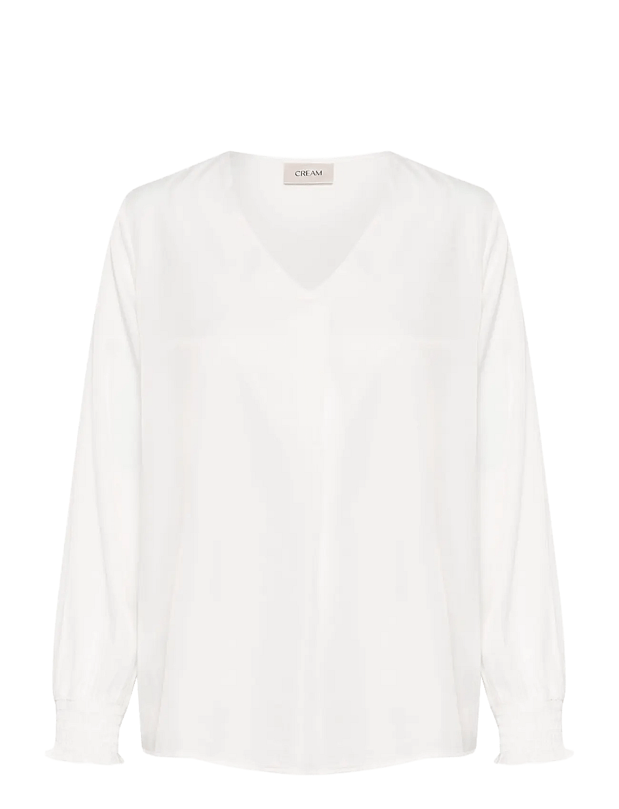 Cream - FengCR Blouse - langärmelige blusen - snow white - 1