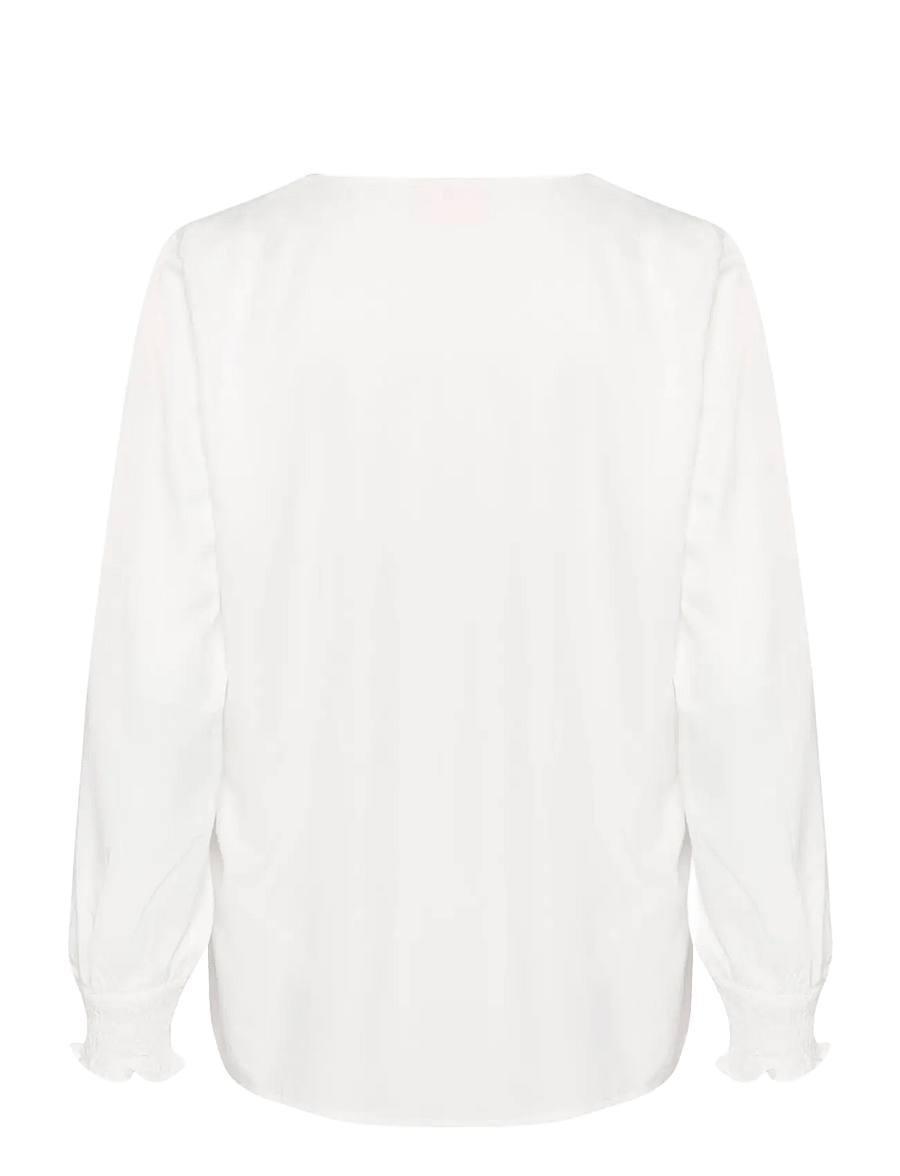Cream - FengCR Blouse - langärmelige blusen - snow white - 2
