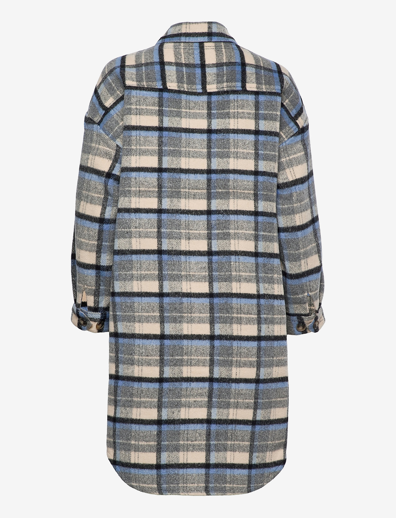 Cream - Tara CR OZ Shirt Jacket - silver lake blue check - 2