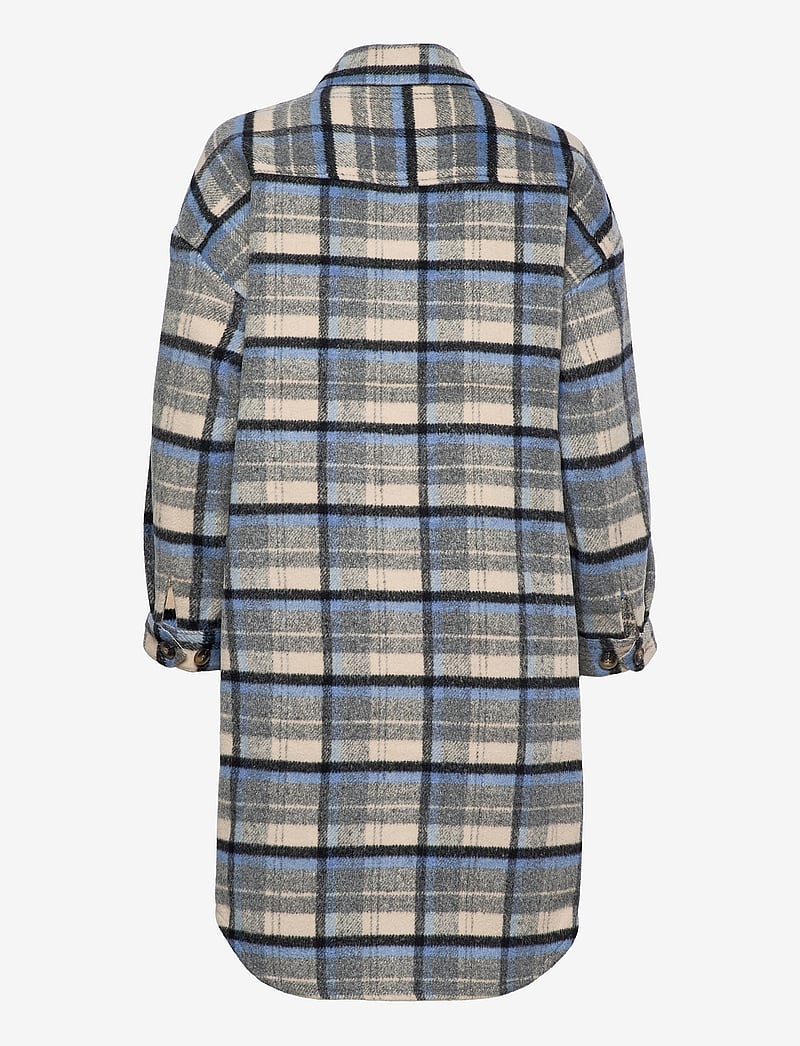 Cream - Tara CR OZ Shirt Jacket - silver lake blue check - 2