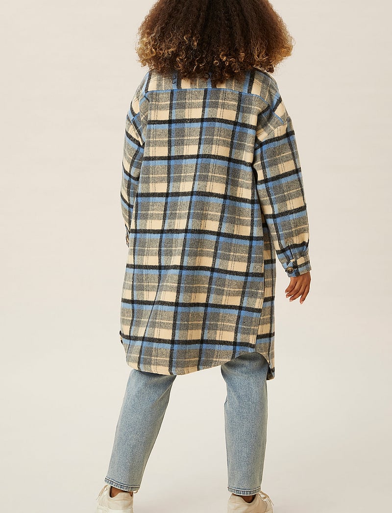 Cream - Tara CR OZ Shirt Jacket - silver lake blue check - 4