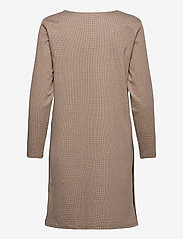 Cream - AnettCR Dress - minikleidid - taupe gray check - 1