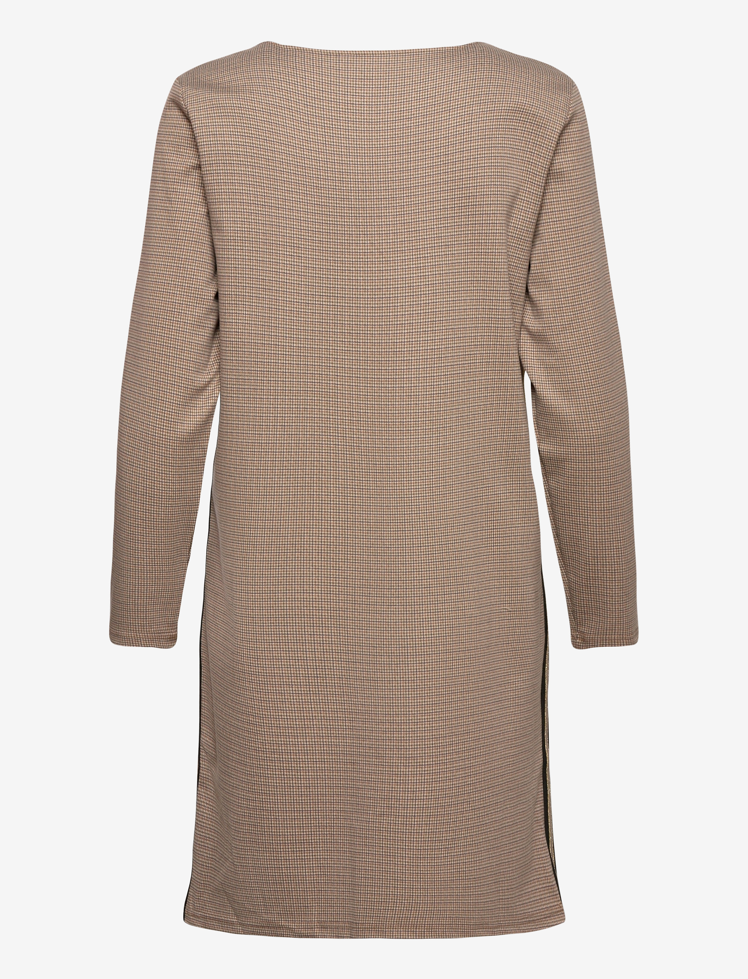Cream - AnettCR Dress - robes courtes - taupe gray check - 1
