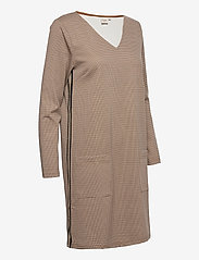 Cream - AnettCR Dress - minikleidid - taupe gray check - 2