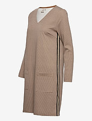 Cream - AnettCR Dress - minikleidid - taupe gray check - 3