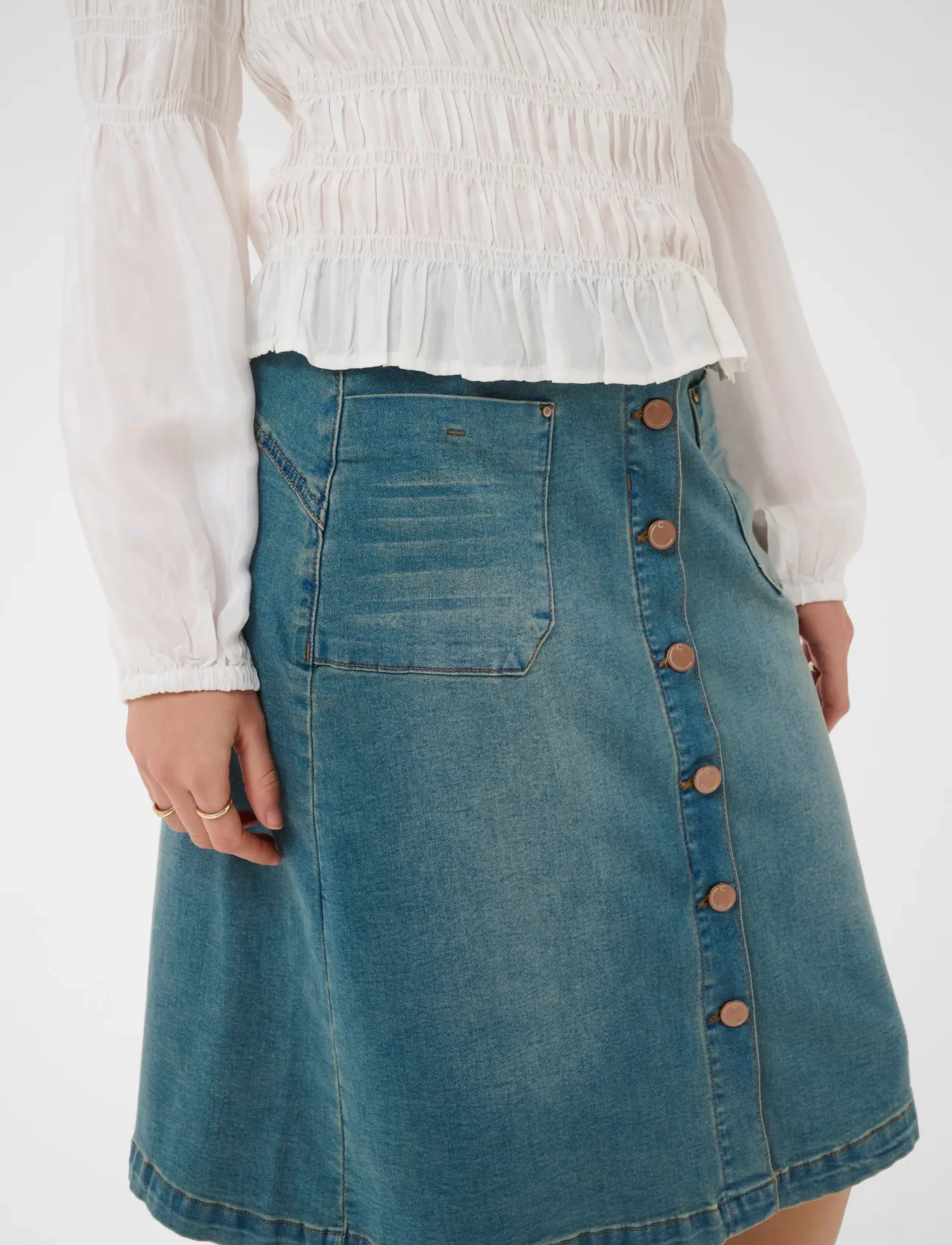 Cream Crlone Skirt jeanskjolar dam – bild 5