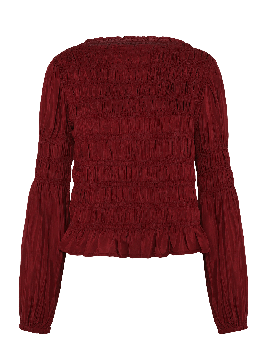 Cream - CRHenva Blouse - langärmelige blusen - cabernet - 0