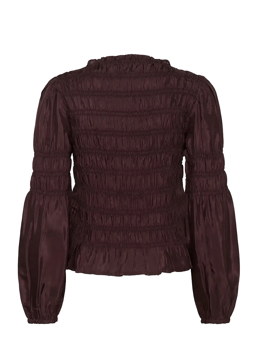 Cream - CRHenva Blouse - pitkähihaiset puserot - chocolate plum - 2