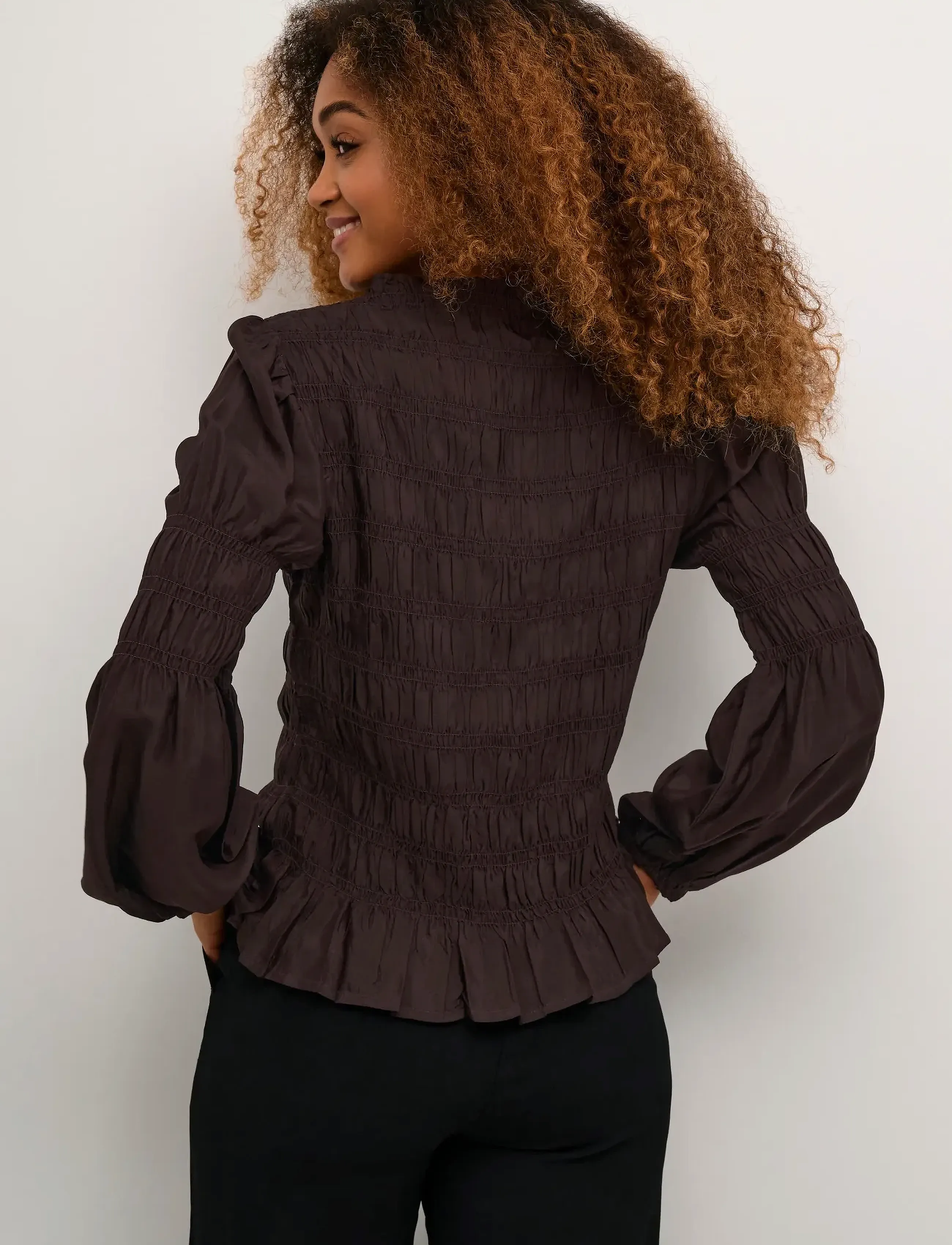 Cream - CRHenva Blouse - pitkähihaiset puserot - chocolate plum - 5