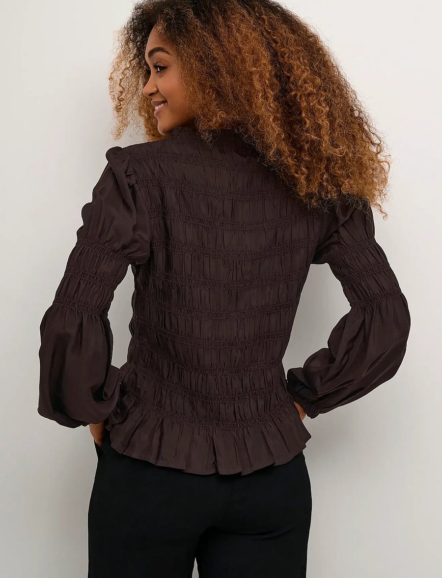 Cream - CRHenva Blouse - pitkähihaiset puserot - chocolate plum - 5