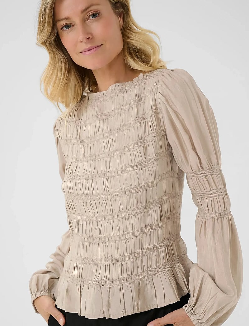 Cream - CRHenva Blouse - langærmede bluser - cobblestone - 5