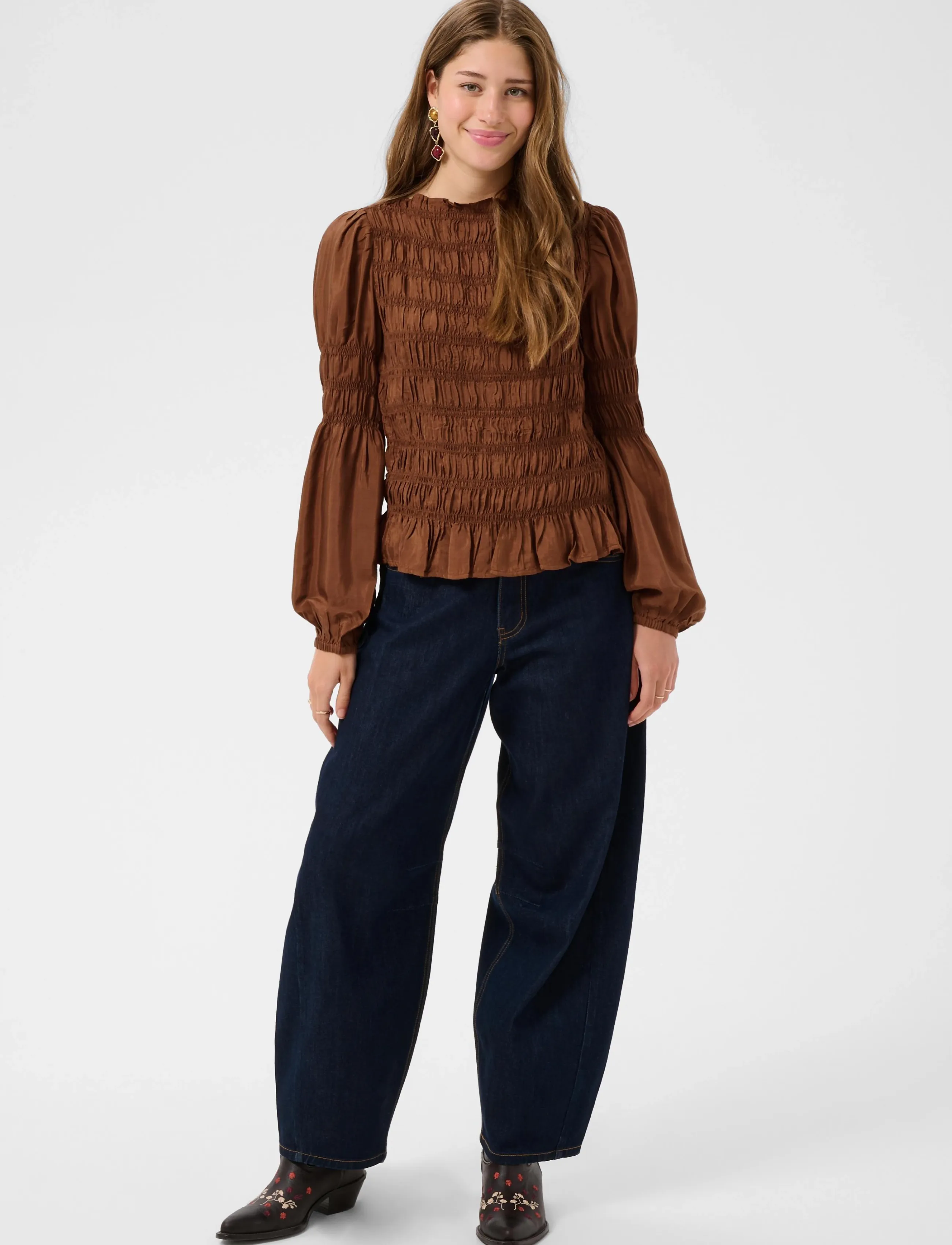 Cream - CRHenva Blouse - langärmelige blusen - friar brown - 3