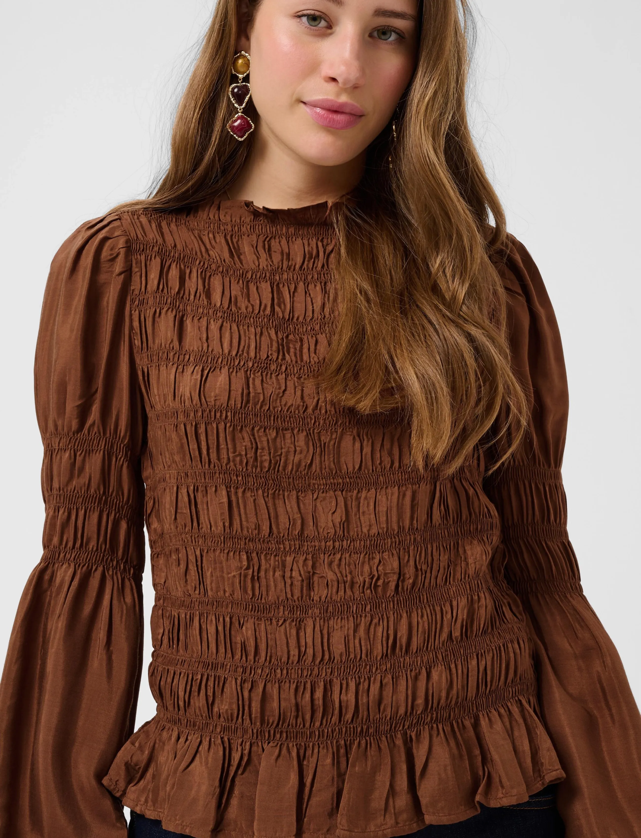 Cream - CRHenva Blouse - langärmelige blusen - friar brown - 5