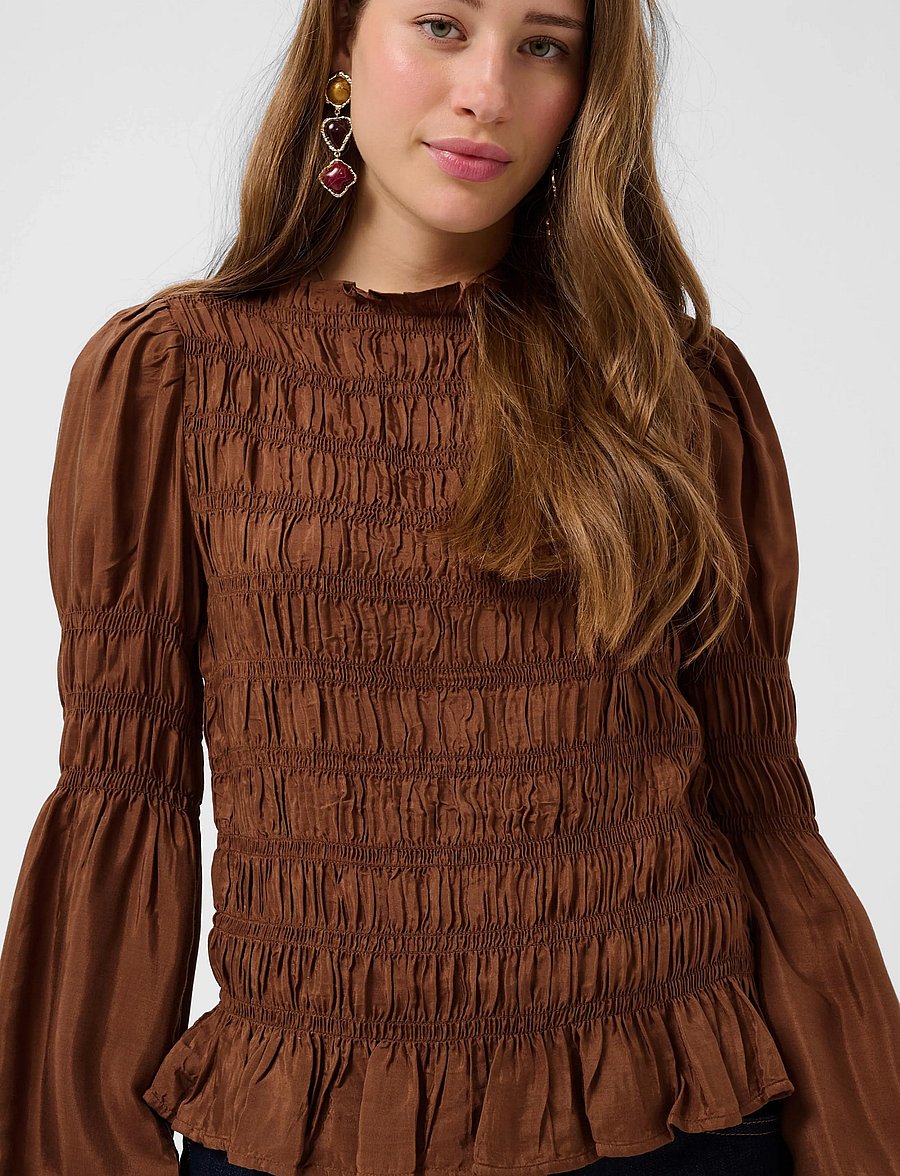 Cream - CRHenva Blouse - langärmelige blusen - friar brown - 5