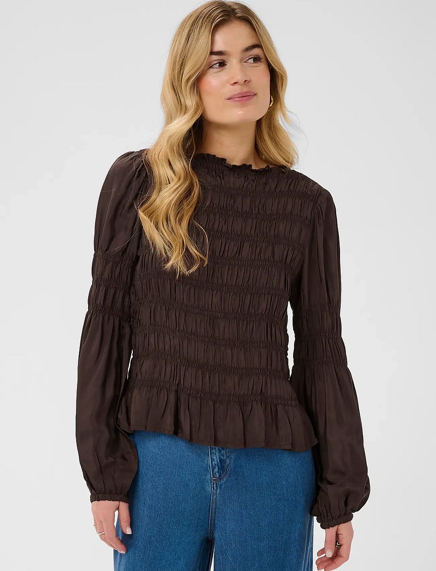 Cream - CRHenva Blouse - long sleeved blouses - java - 0