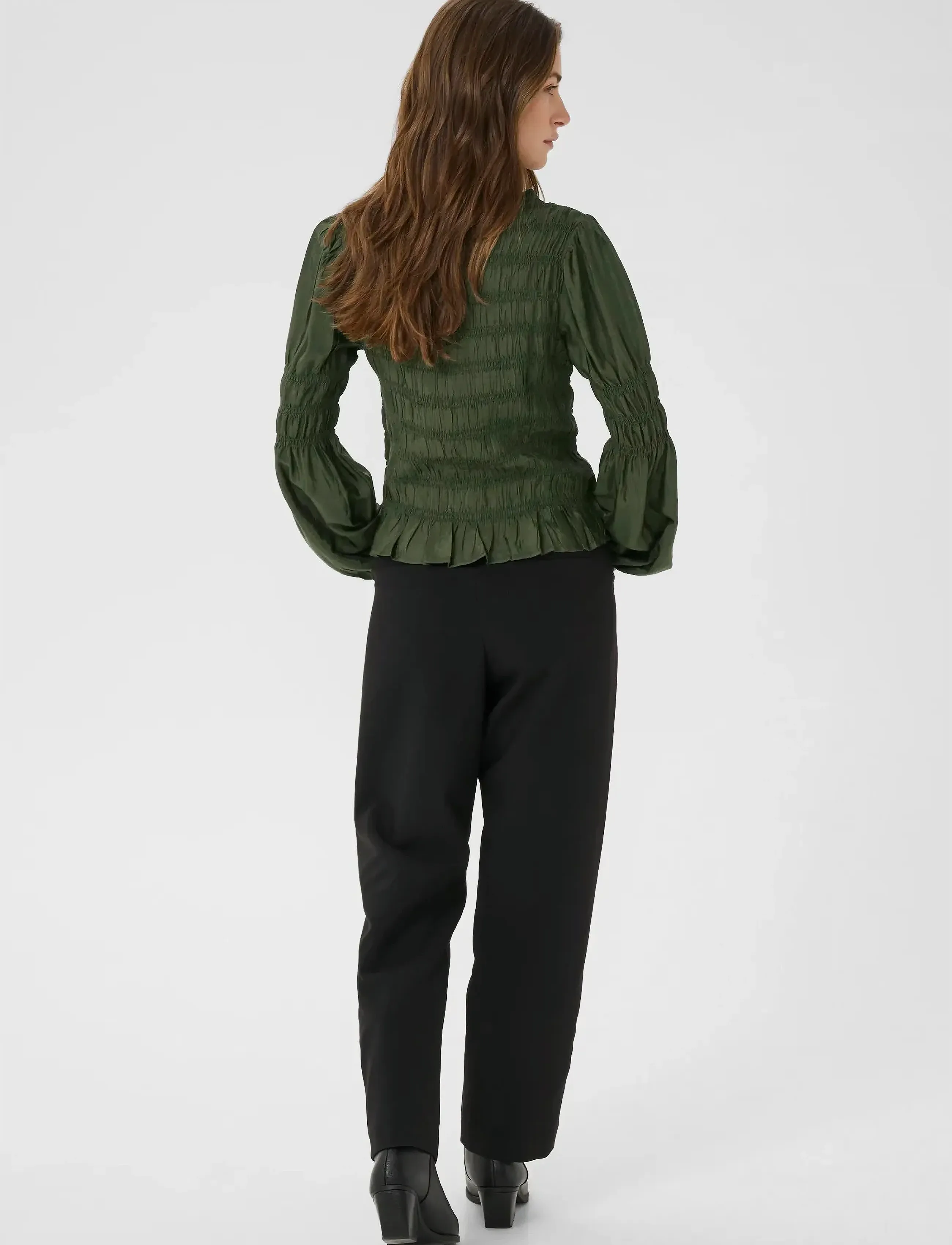 Cream - CRHenva Blouse - langærmede bluser - rifle green - 4