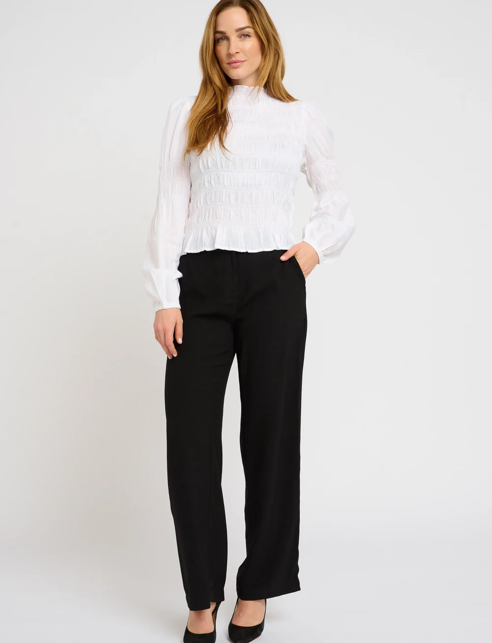 Cream - CRHenva Blouse - pikkade varrukatega pluusid - snow white - 3